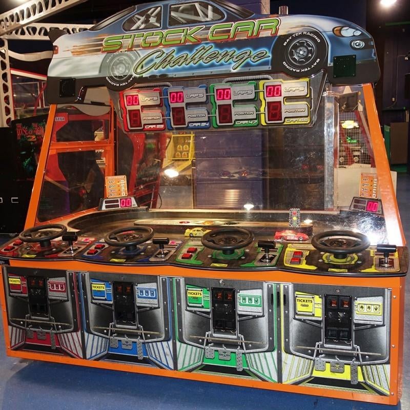 Bayteck Stock Car Challenge Arcade Machine - 4 Spelers, Verzamelen, Automaten | Overige, Ophalen
