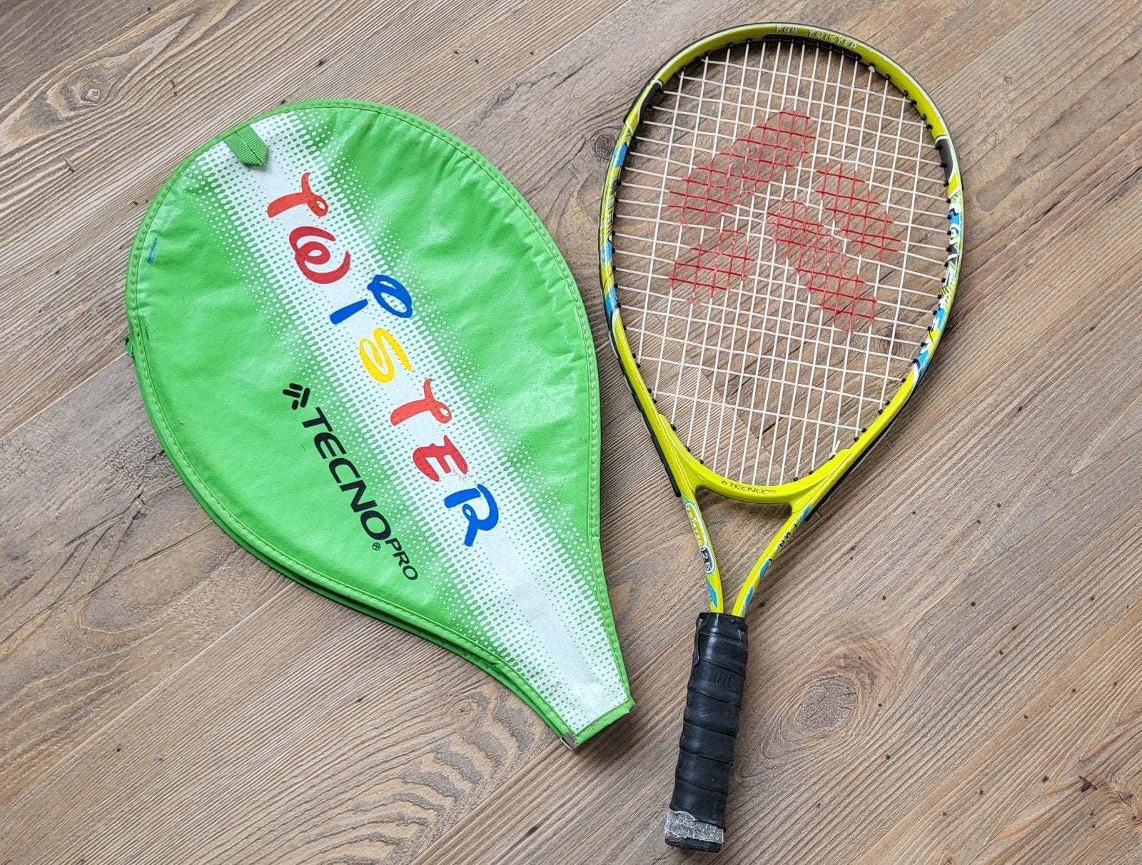 Kinder tennisracket Tecno Pro, model Twister 25, incl hoese, Ophalen, Gebruikt, Racket