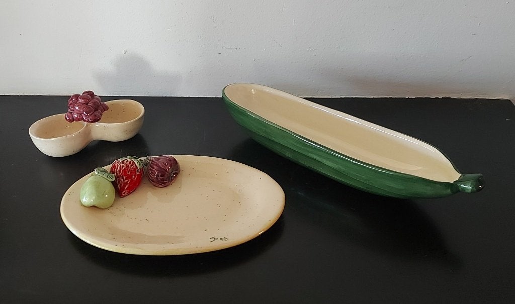 Keramiek majolica schaaltje + sauskommetje + schaaltje tapas, Huis en Inrichting, Keuken | Servies, Keramiek, Ophalen of Verzenden
