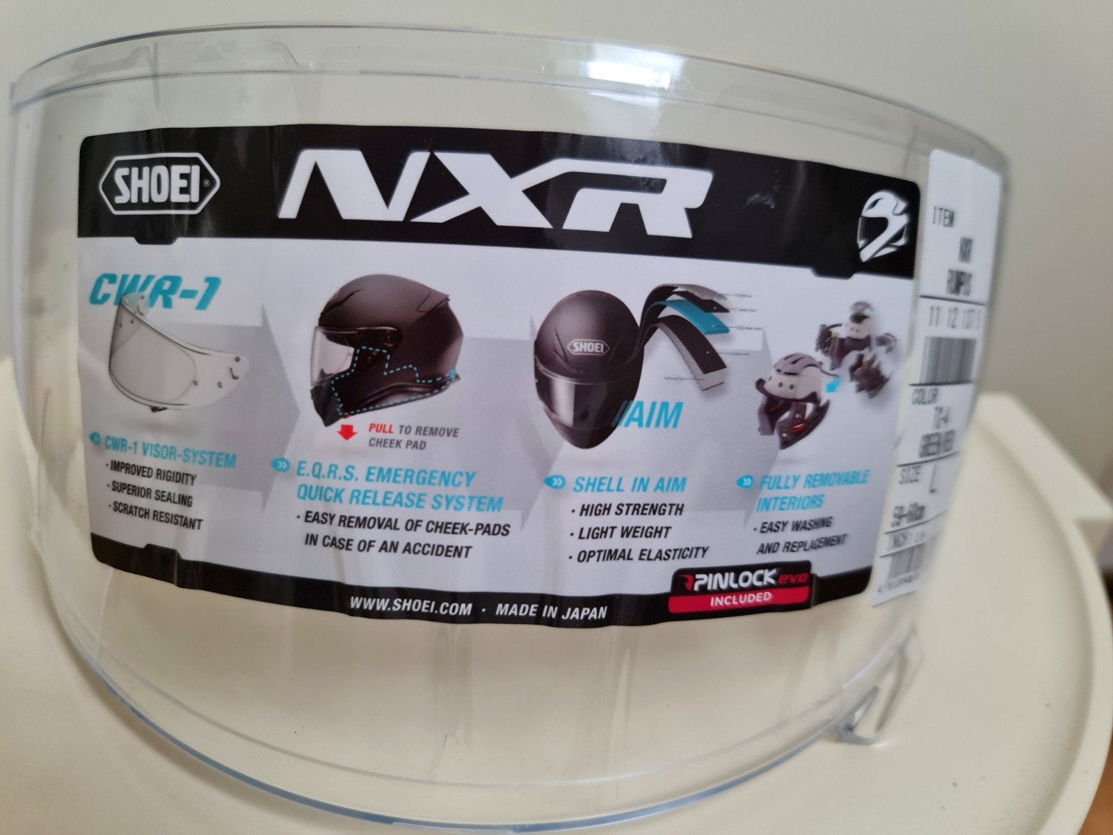 Nieuw Shoei CWR-1 vizier transparant met Pinlock nieuw, Motoren, Ophalen