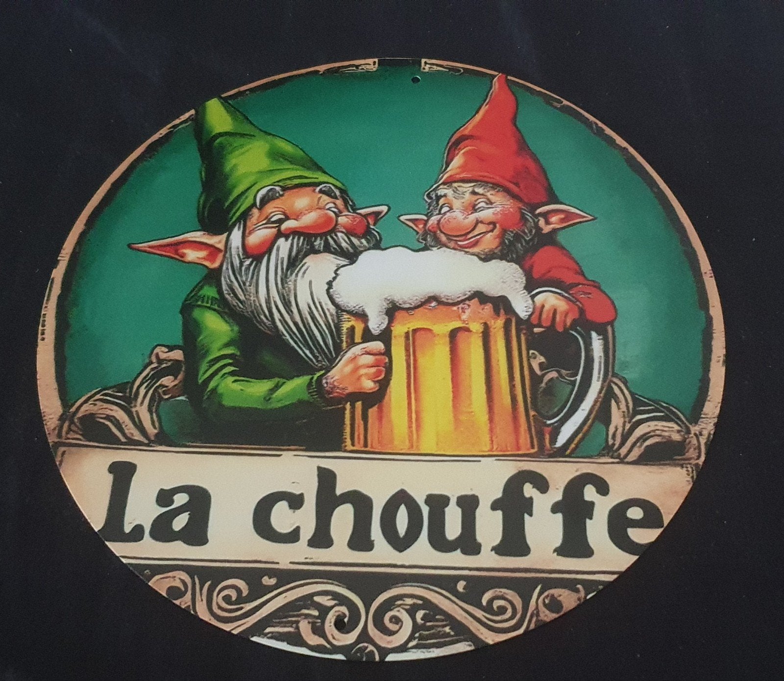 La chouffe wandbord, ideaal voor in de man cave, Ophalen of Verzenden, Nieuw, Reclamebord, Plaat of Schild, Overige merken