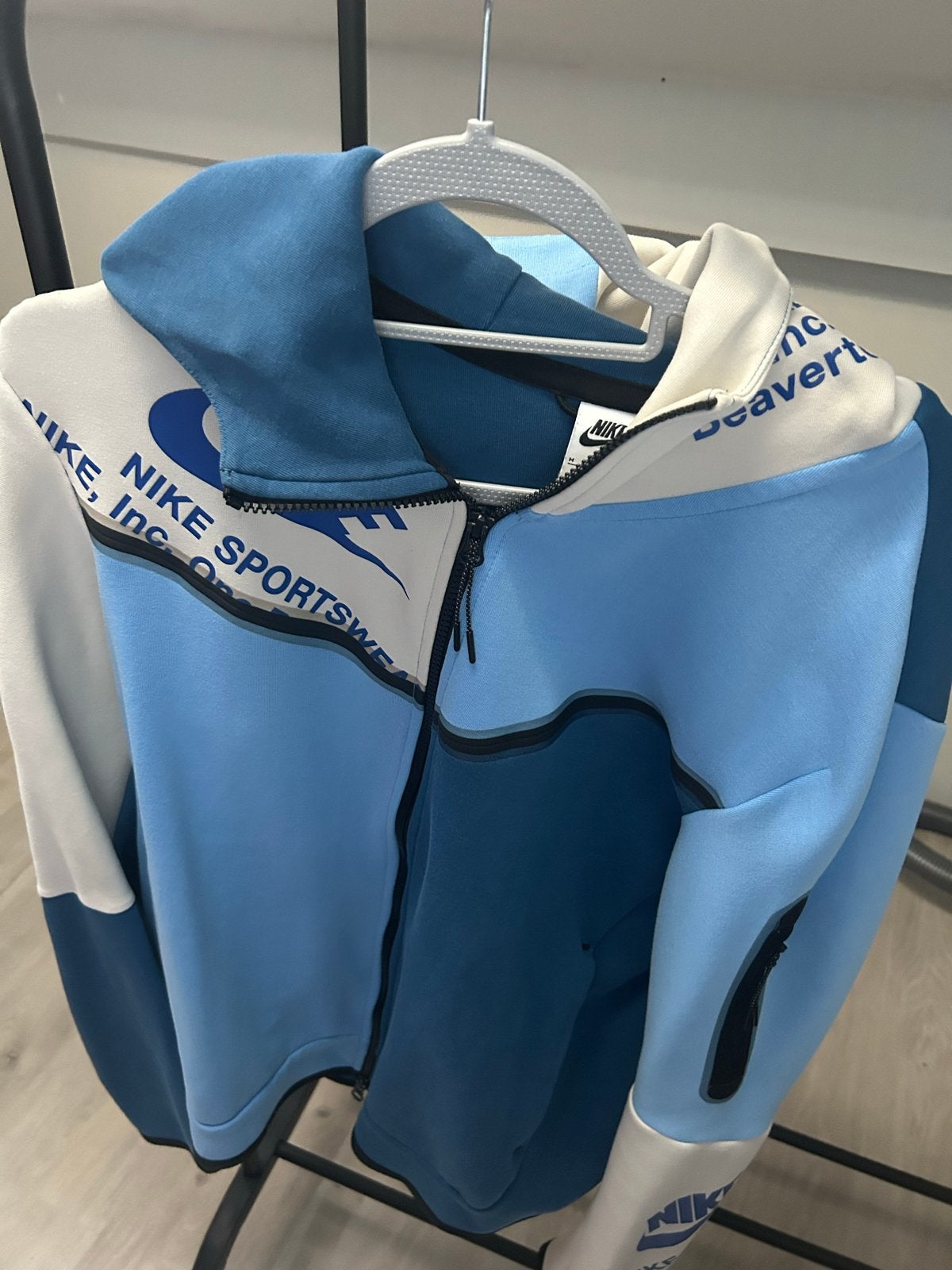 Nike Sportswear Tech Fleece Hoodie - Blauw/Wit, Ophalen of Verzenden, Nieuw, Overige maten, Blauw