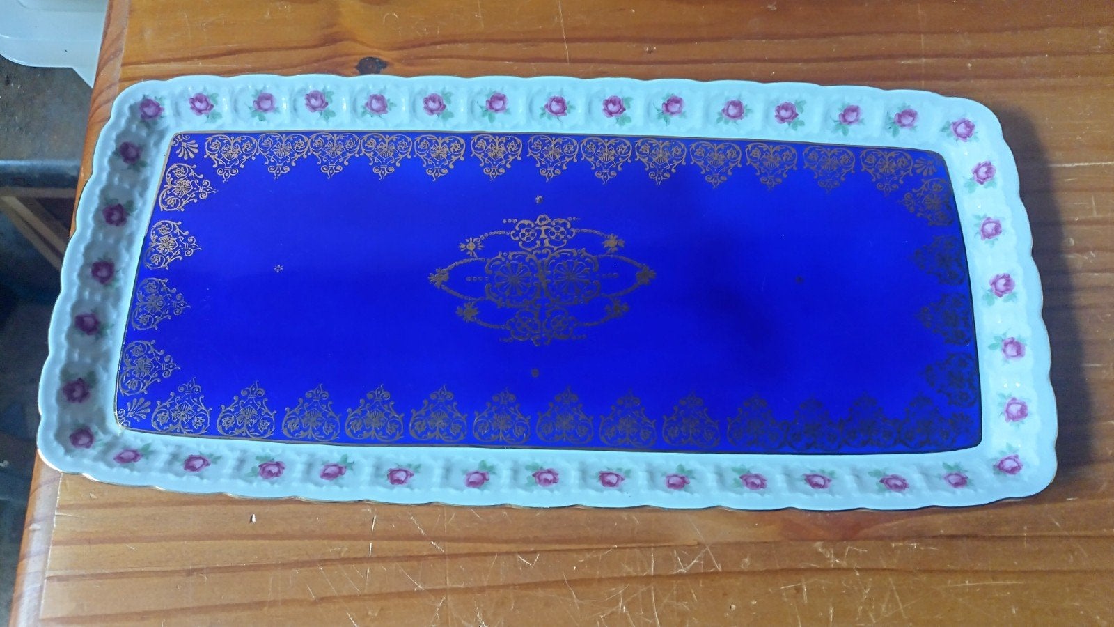 Vintage ELW Made in Germany Porseleinen Dienblad, Ophalen of Verzenden