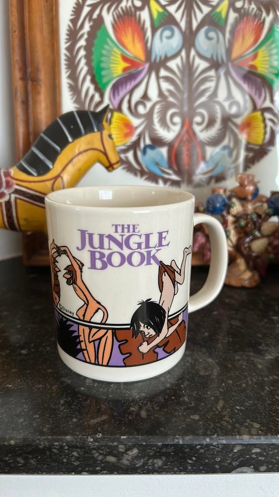 Vintage Kilncraft England Disney the Jungle Book mok beker, Keramiek, Ophalen of Verzenden, Zo goed als nieuw, Overige stijlen