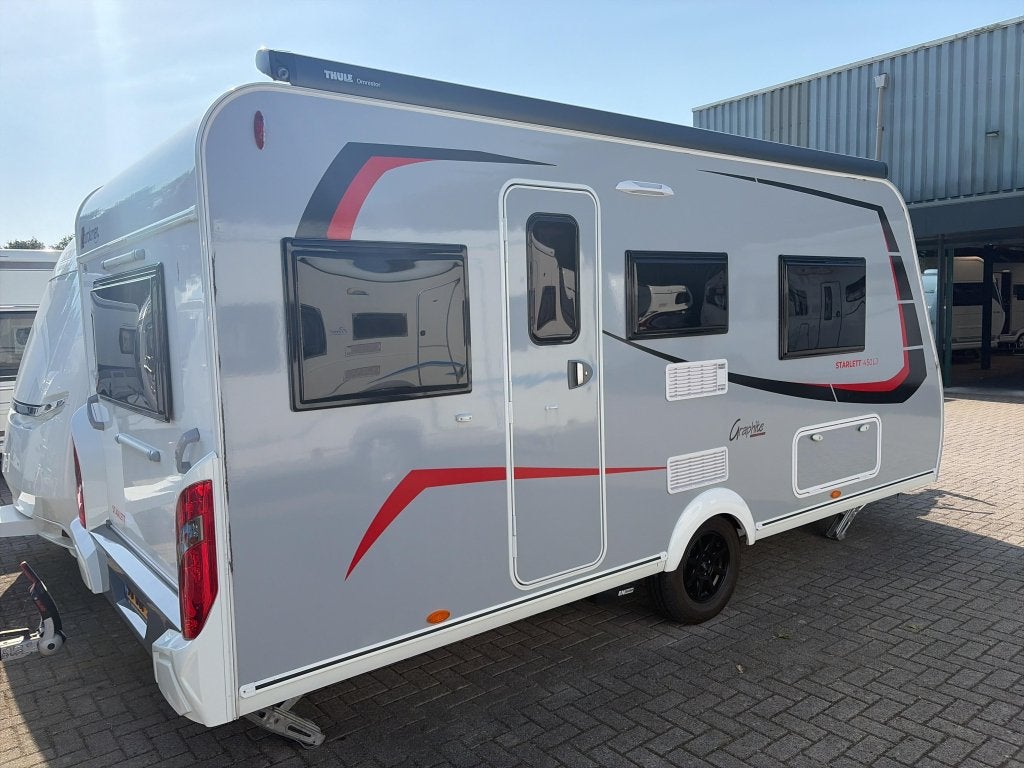 Sterckeman Starlett Graphite 450 LJ Mover/Thule luifel, Standaardzit, Sterckeman, Bedrijf, 5 tot 6 meter