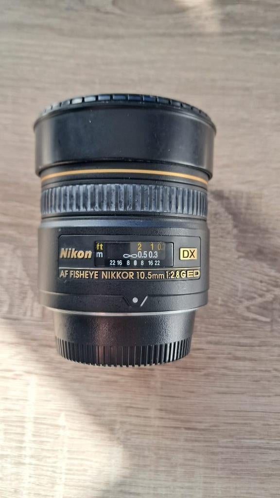 Nikon AF DX 10.5mm f/2.8 ED Fisheye, Audio, Tv en Foto, Ophalen, Zo goed als nieuw, Groothoek Fisheye-lens