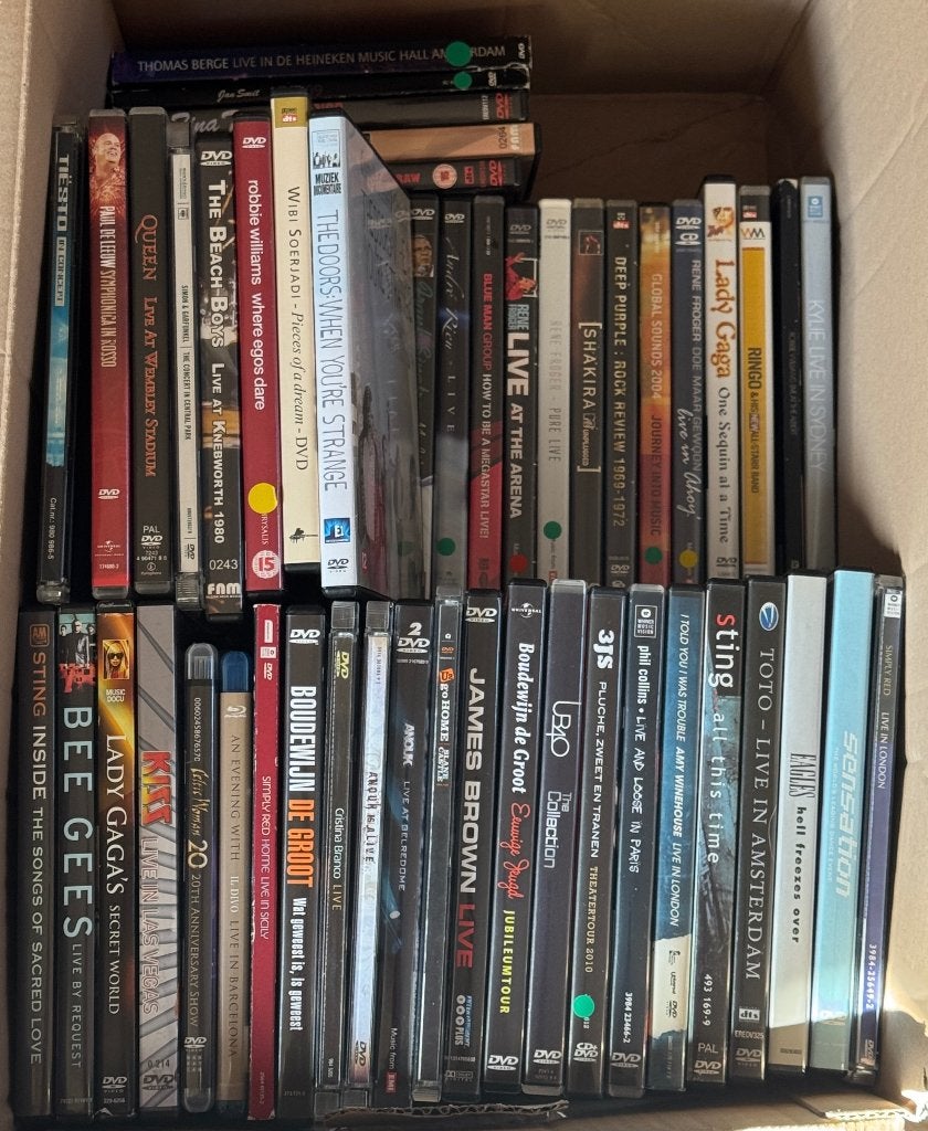 collectie muziek dvd's, Alle leeftijden, Ophalen of Verzenden, Zo goed als nieuw, Muziekvideo's