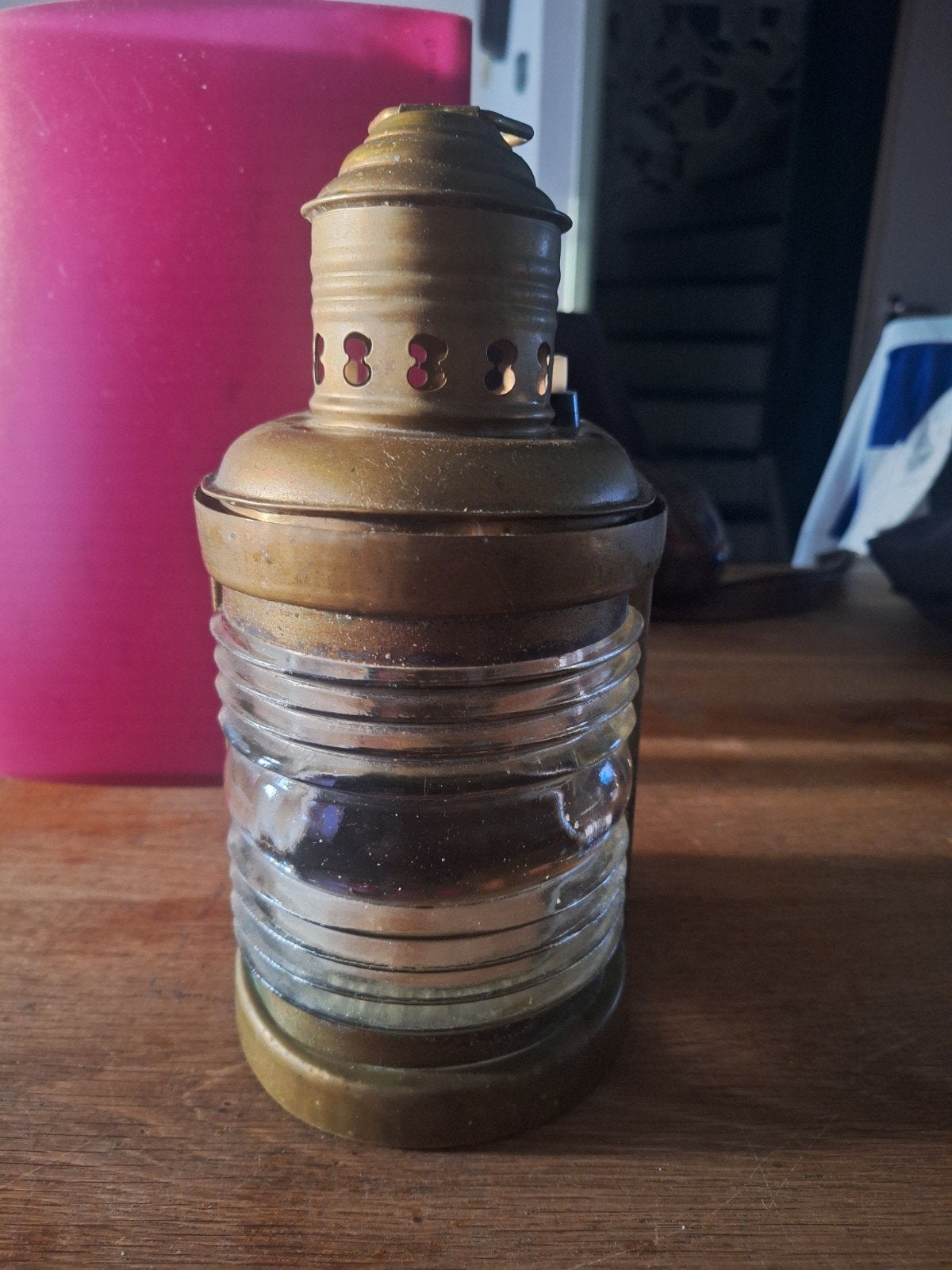 Vintage Scheepslamp & Geniol Petroleumlamp -, Antiek en Kunst, Ophalen of Verzenden