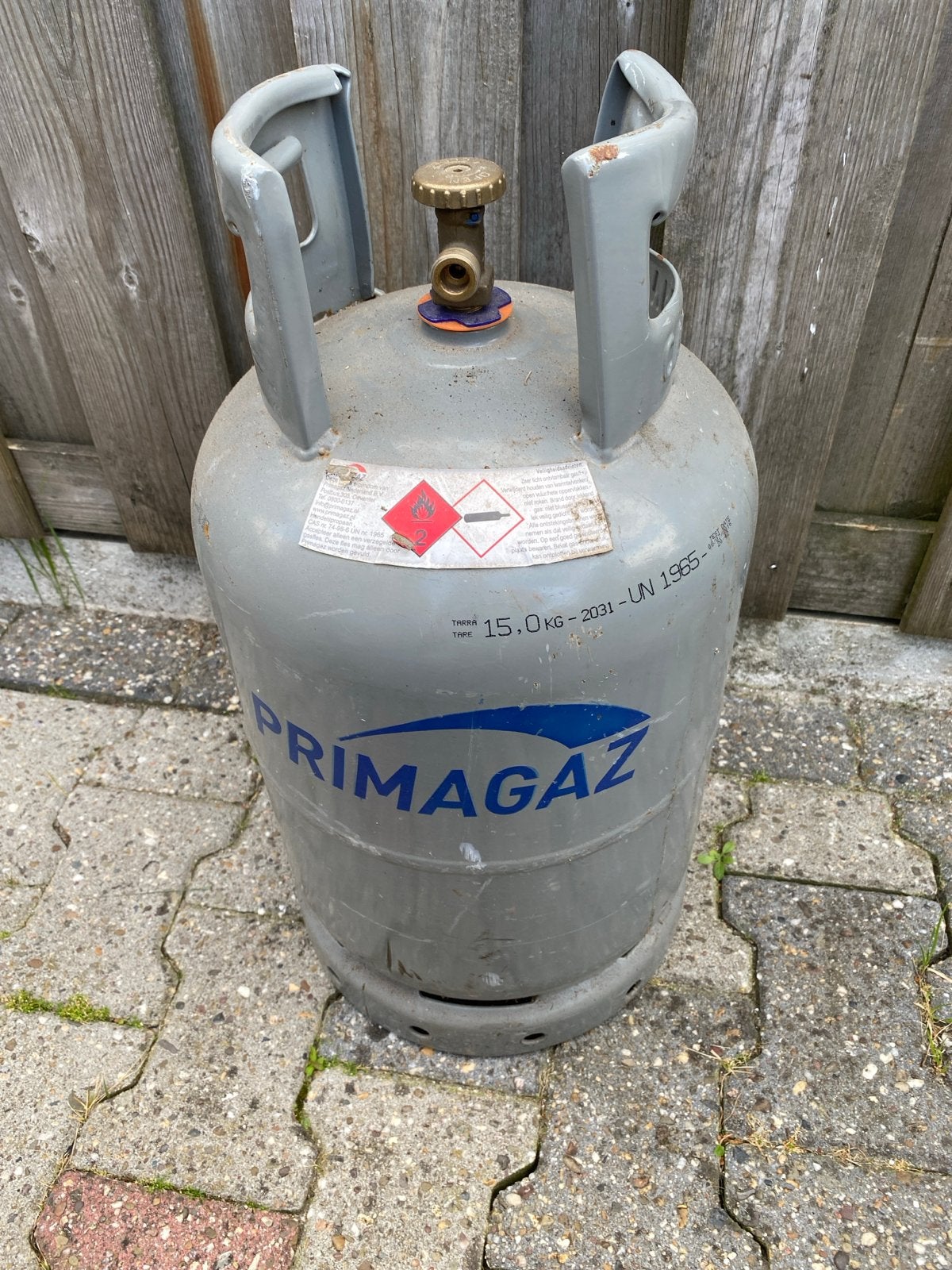 Primagaz gasfles 15 kg - Leeg, Ophalen of Verzenden, Gebruikt