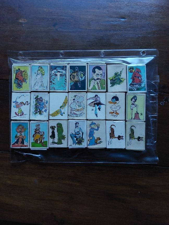 36 luciferdoosjes stripfiguren, Meerdere stripboeken, Ophalen of Verzenden, Gelezen