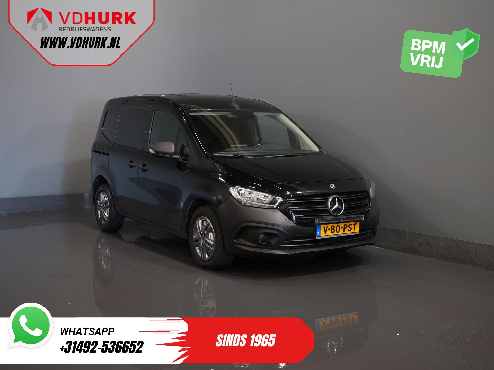 Mercedes-Benz Citan 110 CDI Aut. Carplay/ Stoelverw/ Cruise/, Auto's, Bestelauto's, Stof, Gebruikt, 4 cilinders, Zwart