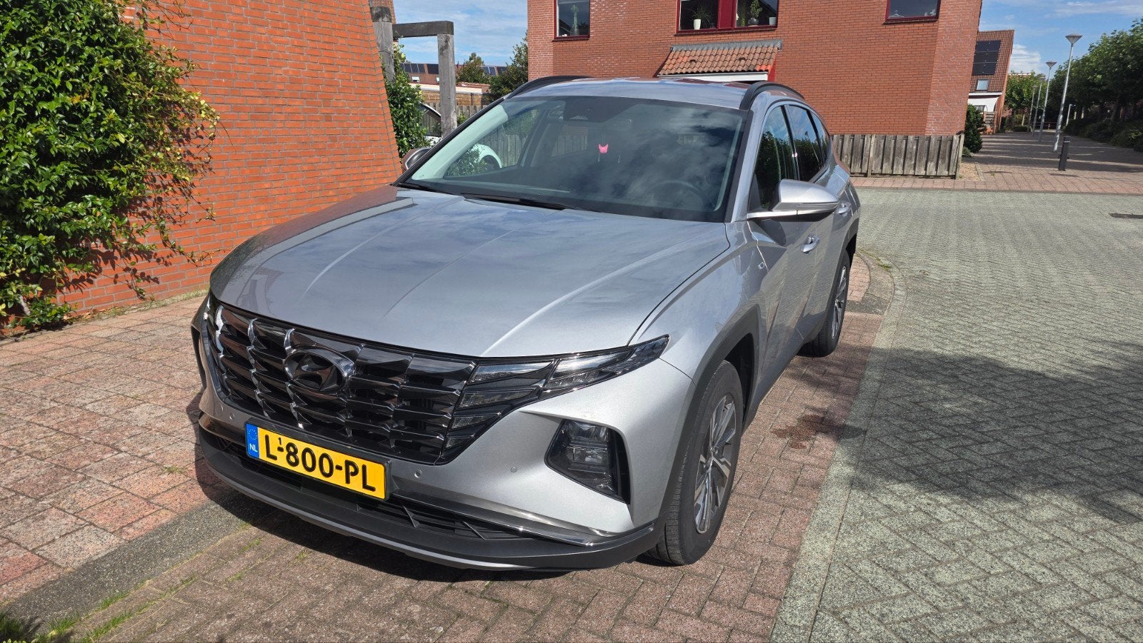 Hyundai Tucson 1.6 T-gdi 48V 150pk Aut. 2021 Grijs, Auto's, Stof, 4 cilinders, 1650 kg, Origineel Nederlands