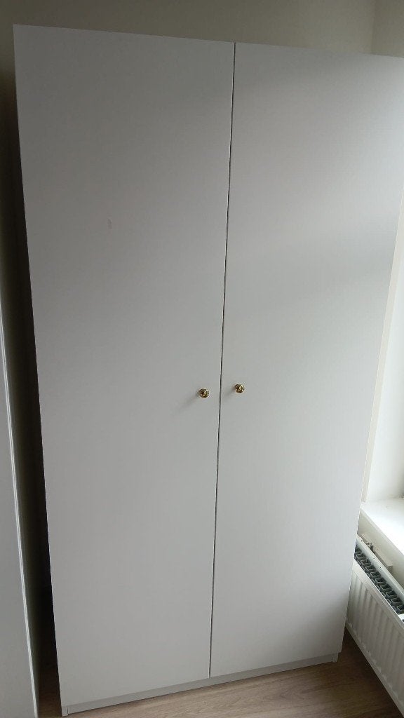 IKEA PAX kledingkast 2 deuren – 201 x 100 x 60 cm – wit, Ophalen, Gebruikt, 200 cm of meer, 50 tot 100 cm