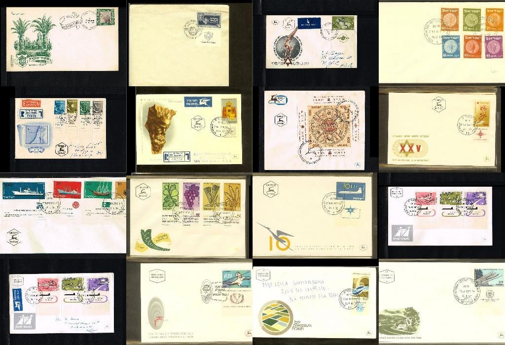 Uitzoeken Israel FDC's en zegels postfris/gebruikt, Postzegels en Munten, Postzegels | Eerstedagenveloppen, Ophalen of Verzenden