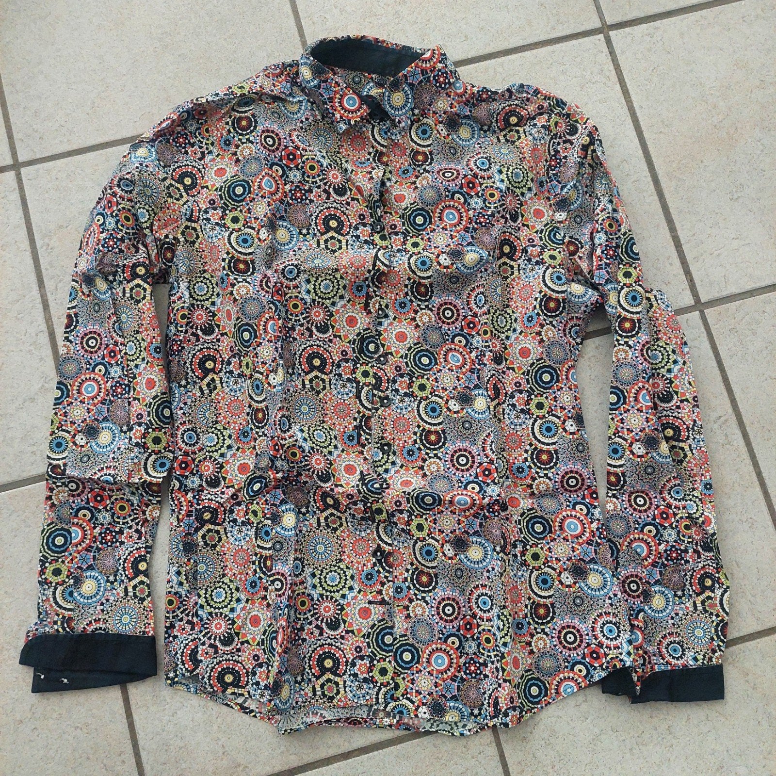 7 Camicie Dames blouse - Kleurrijk Patroon - Maat L, Ophalen of Verzenden, Zo goed als nieuw, Maat 38/40 (M)