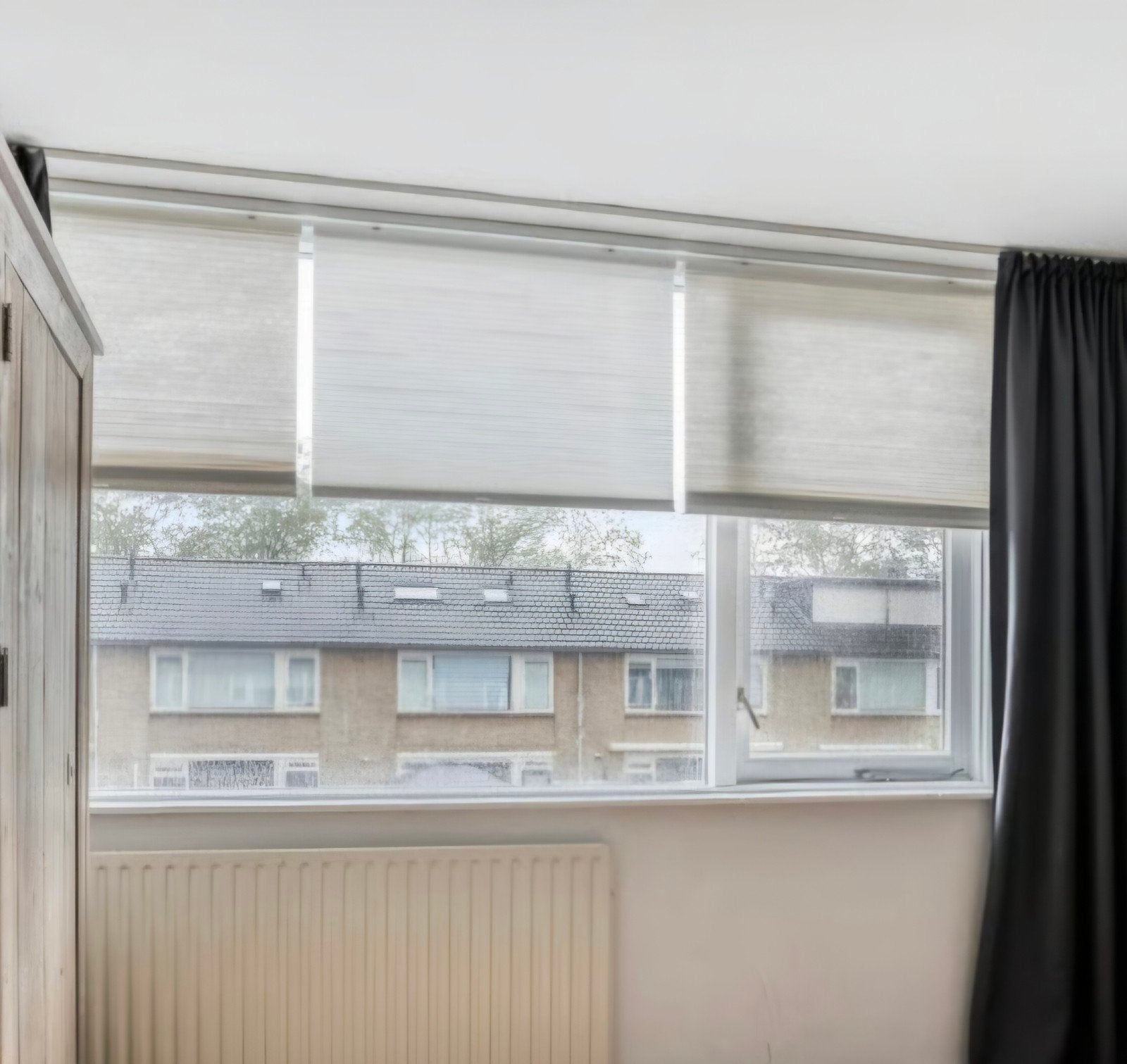 Hoppvals plisségordijnen, Gebruikt, Wit, Ophalen of Verzenden, Lichtdoorlatend