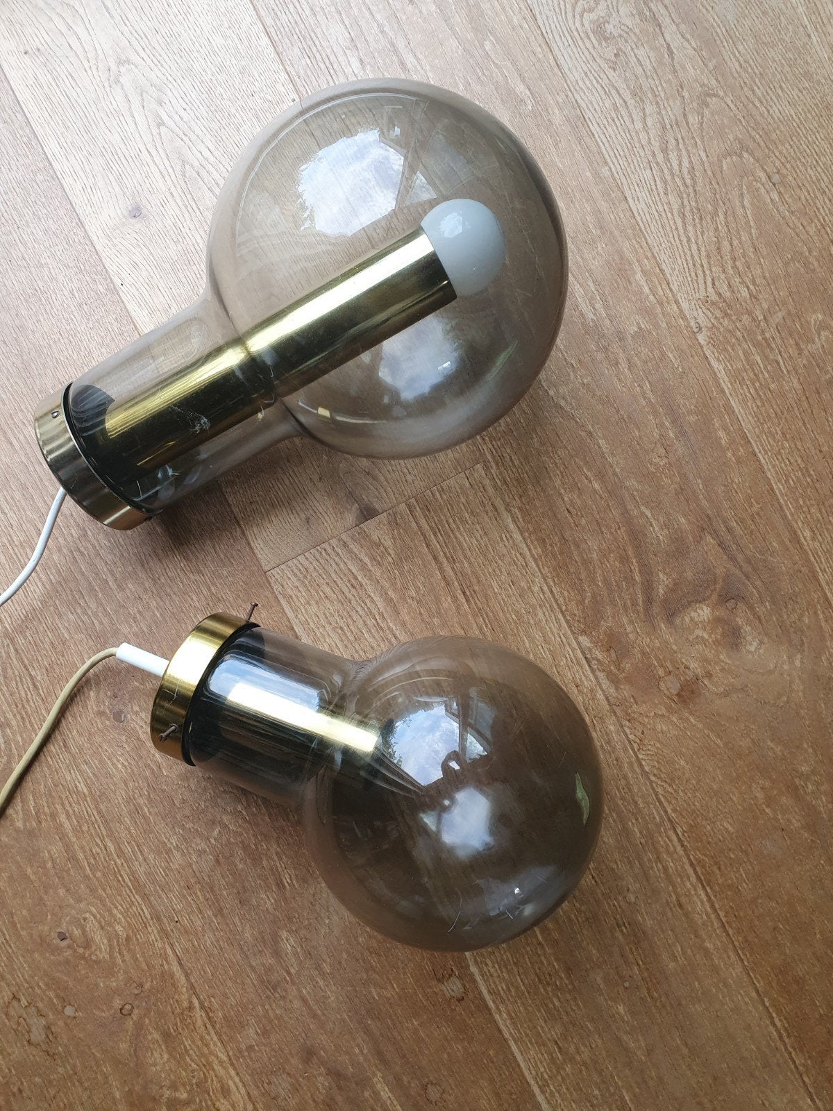 hanglampen Raak globe vintage design, Ophalen, Gebruikt, Glas, E27 (groot)