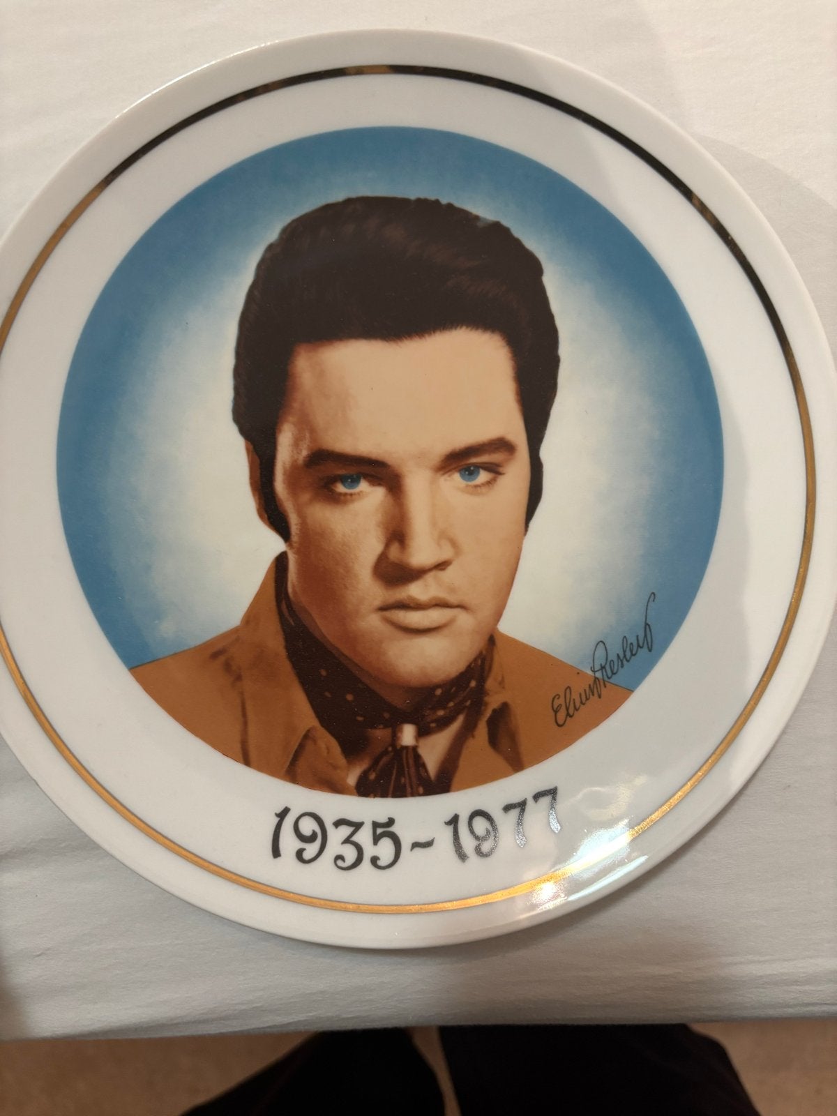 Elvis Presley Herdenkingsbord 1935-1977, Ophalen of Verzenden, Zo goed als nieuw, Gebruiksvoorwerp