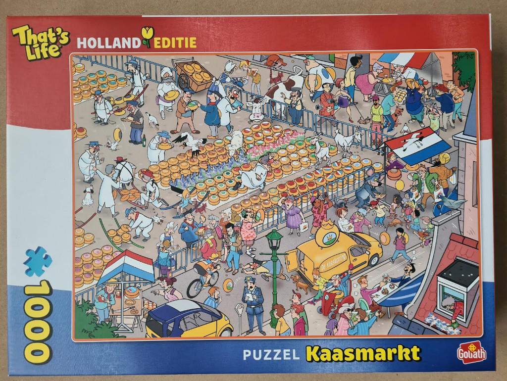That's Life puzzel : Holland Editie : Kaasmarkt, Hobby en Vrije tijd, Denksport en Puzzels, Ophalen of Verzenden, 500 t/m 1500 stukjes