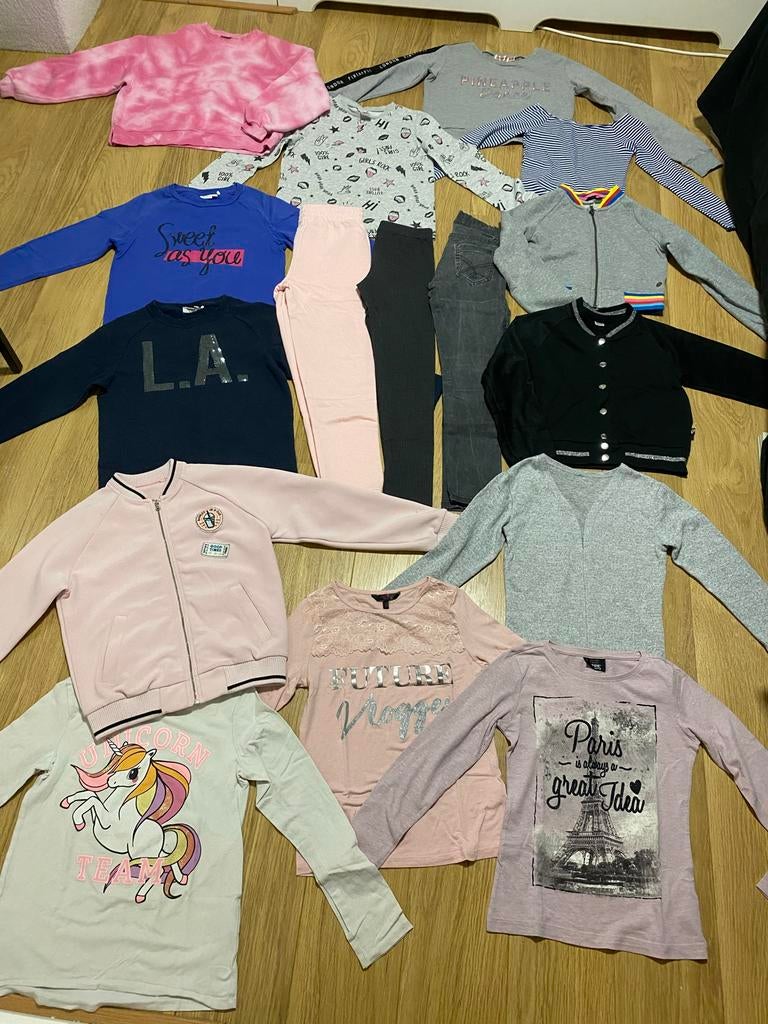 Pakket meisjes kleding maat 134, Kinderen en Baby's, Kinderkleding | Maat 134, Ophalen of Verzenden, Zo goed als nieuw, Meisje