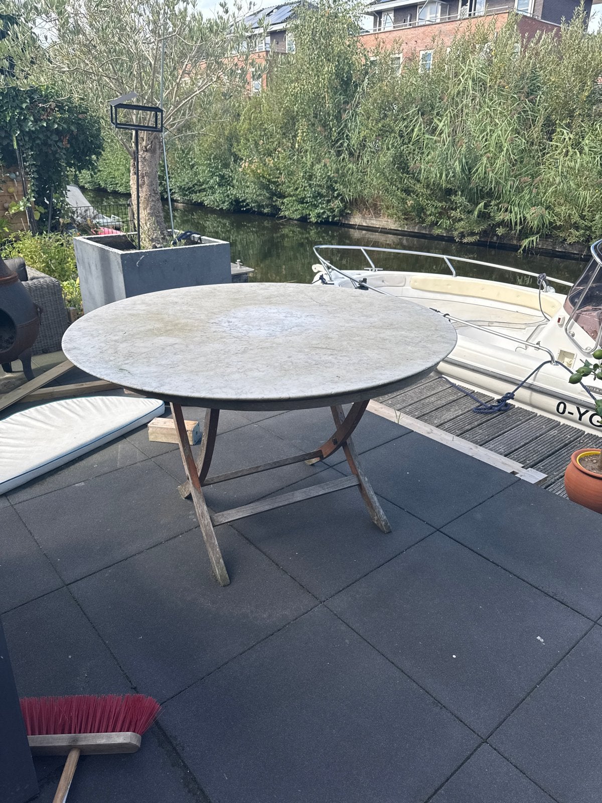 Ronde tuintafel - Gebruikt, Ophalen, Gebruikt, Rond, Hout