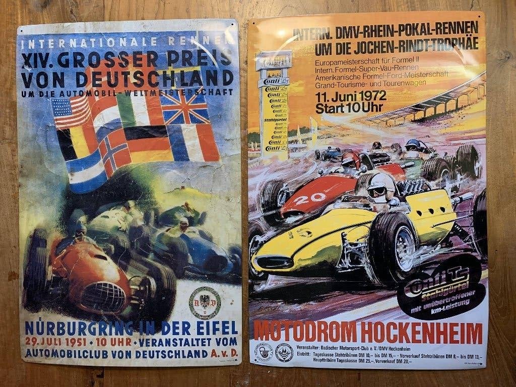 Vintage metalen poster Grand Prix Formule 1 Duitsland, Ophalen, Sport