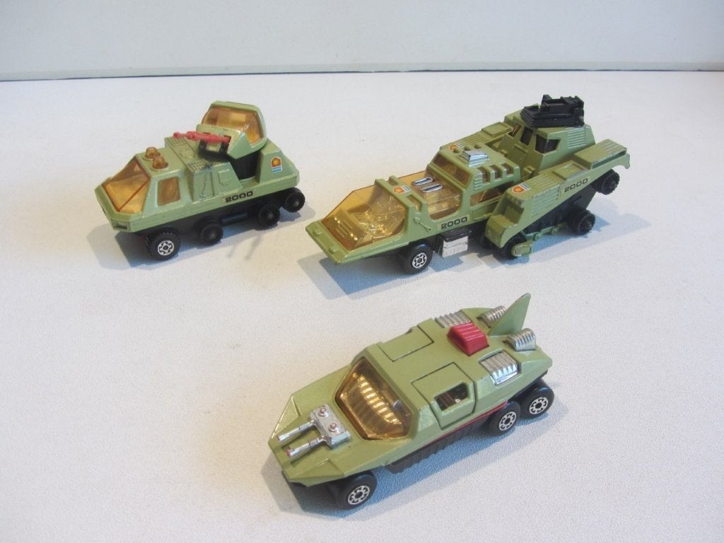 Matchbox 3 x Adventure 2000 Raider Commando, Jungle Dredd, Ophalen of Verzenden, Gebruikt, Bus of Vrachtwagen, Matchbox