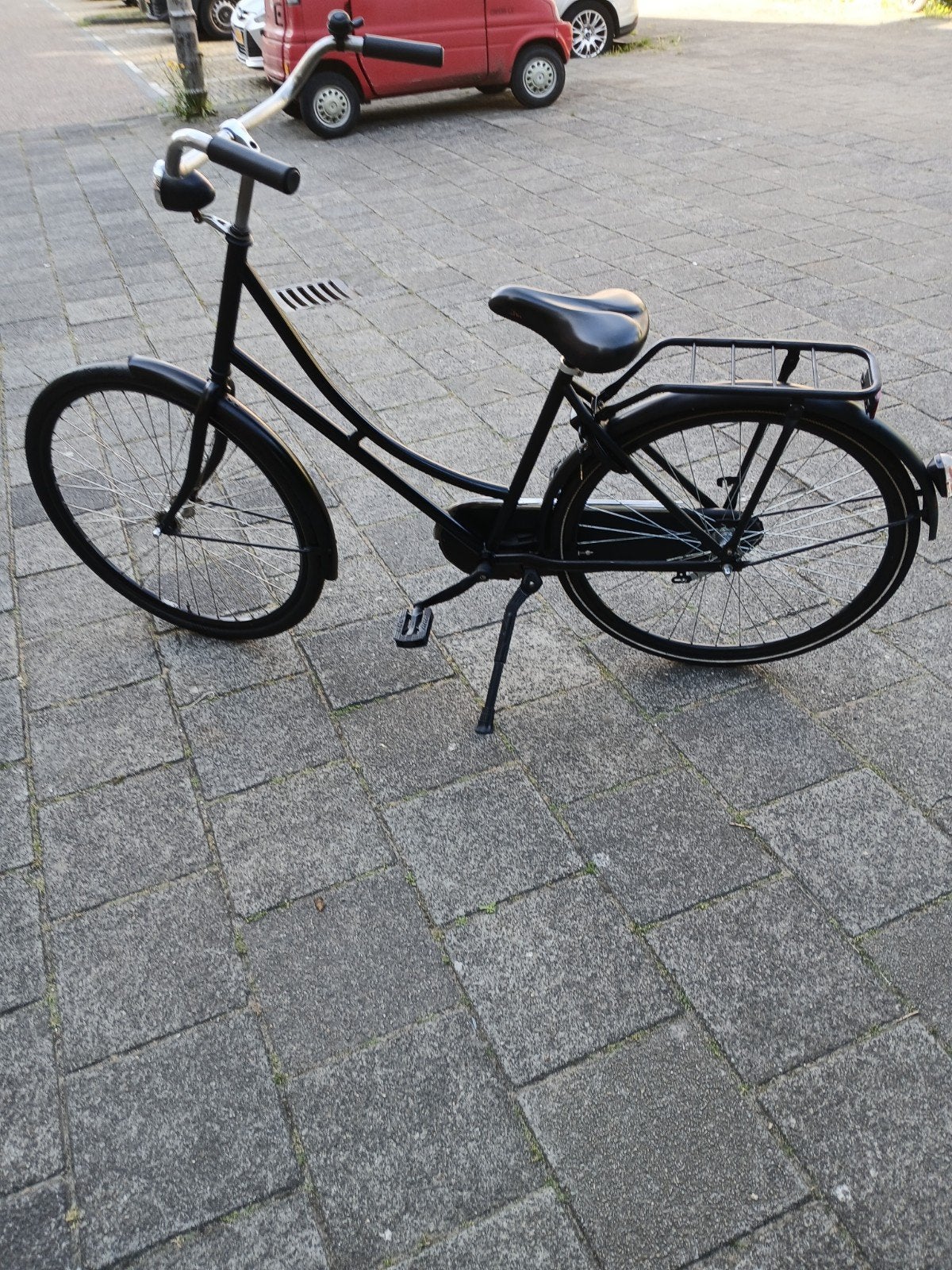 Zwarte omafiets met Terugtraprem, Overige merken, Terugtraprem, Ophalen of Verzenden, 53 tot 56 cm
