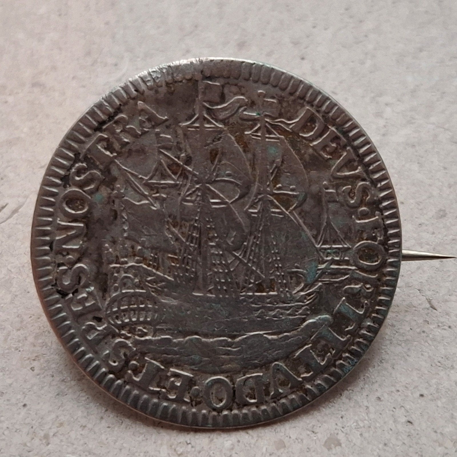 scheepjes schelling, Postzegels en Munten, Munten | Nederland, Ophalen of Verzenden, Vóór koninkrijk