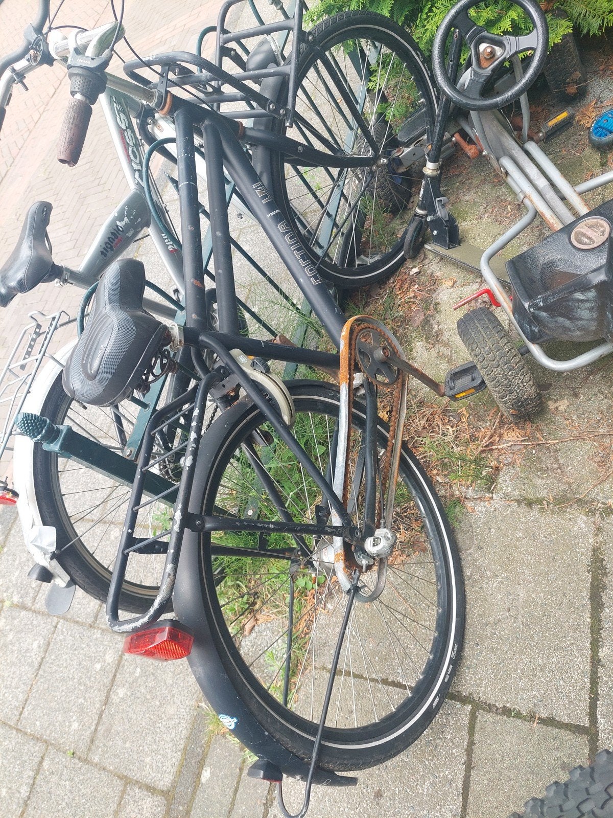 Fiets en skelter, Ophalen, Gebruikt