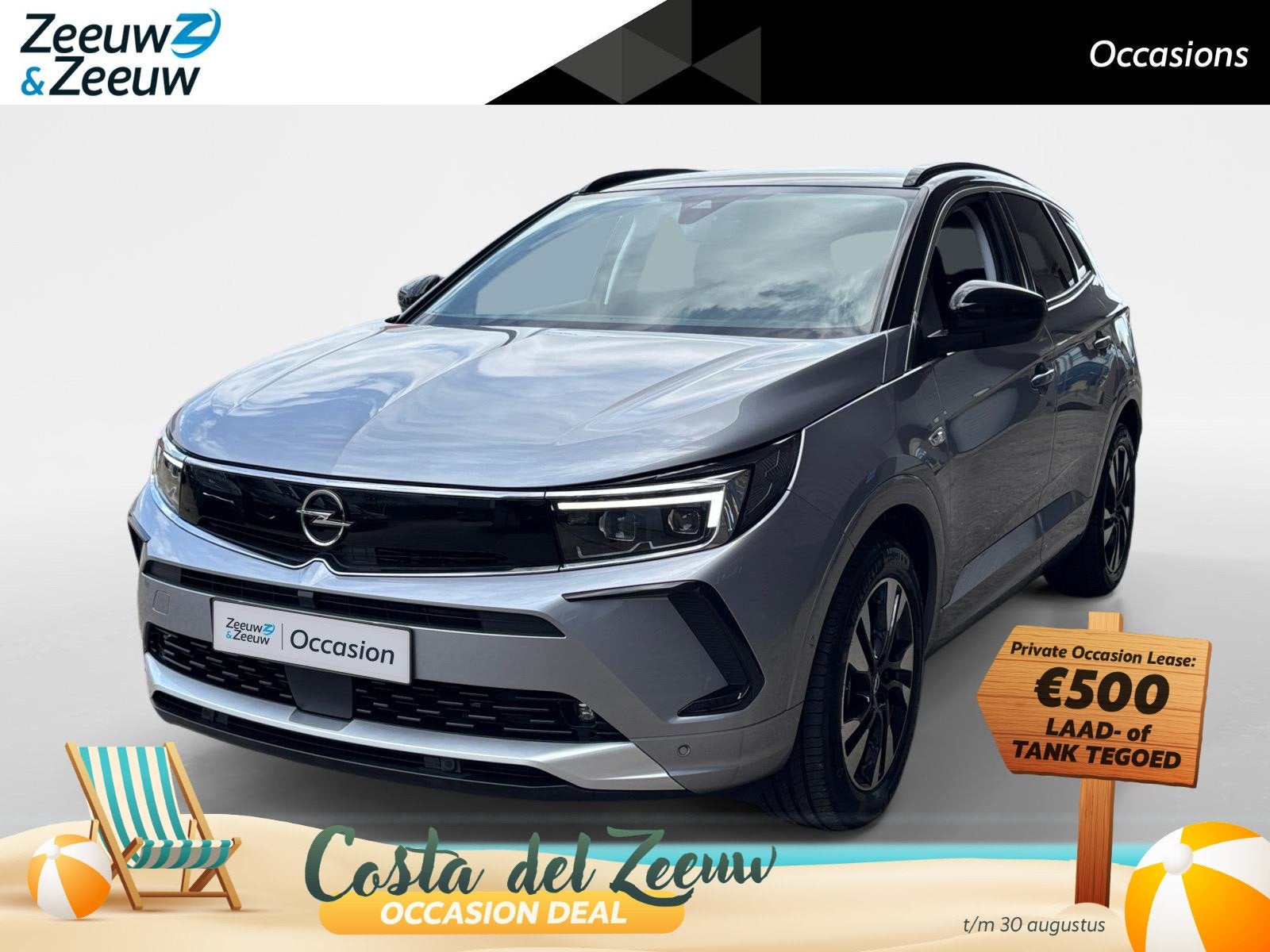 Opel Grandland 1.6 Turbo Plug-In Hybrid Level 3 | Stoel, stu, 12 maanden, Euro 6, 4 cilinders, Leder en Stof
