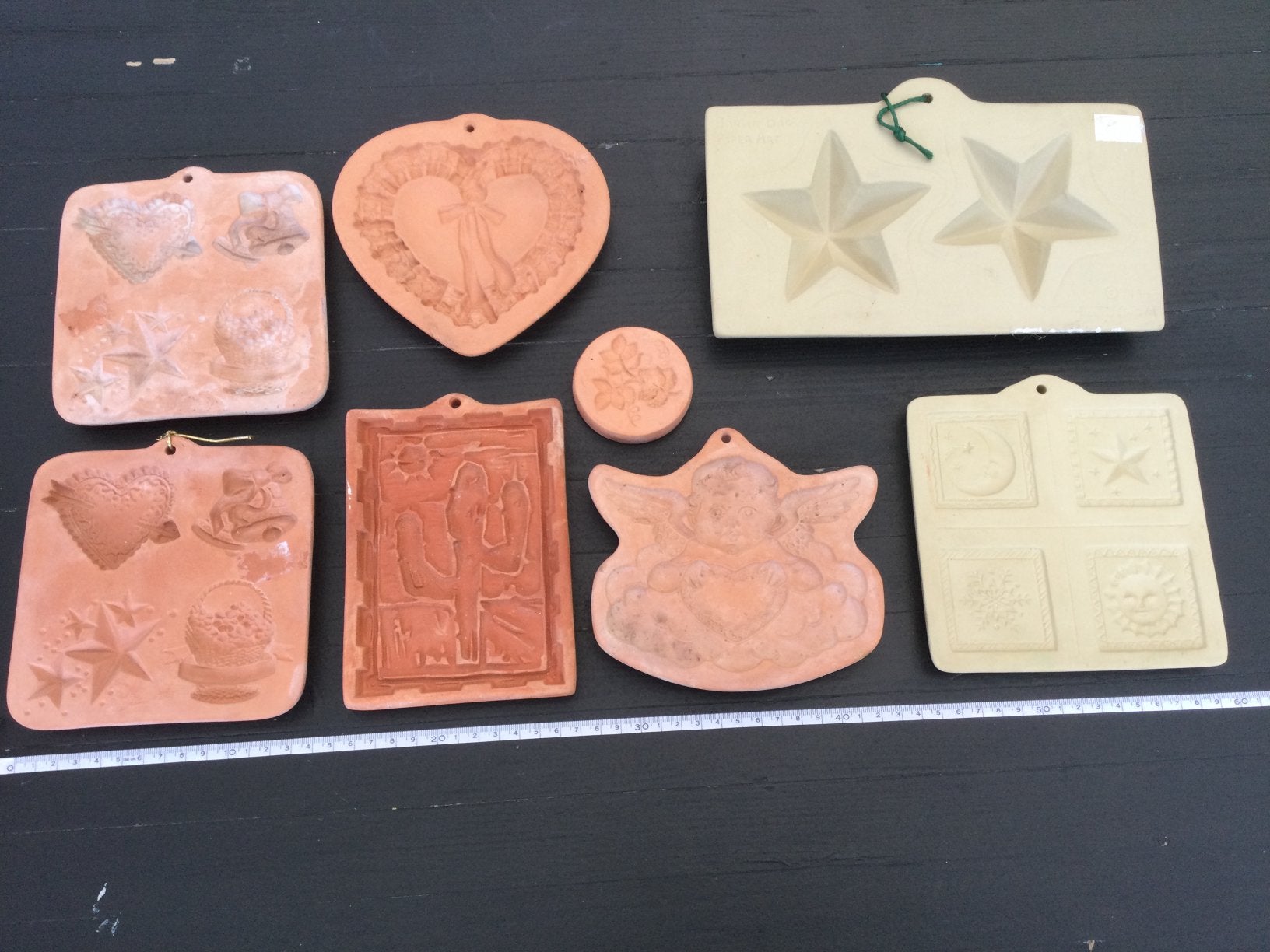 Partij terracotta mallen , 14 stuks, Ophalen of Verzenden, Zo goed als nieuw