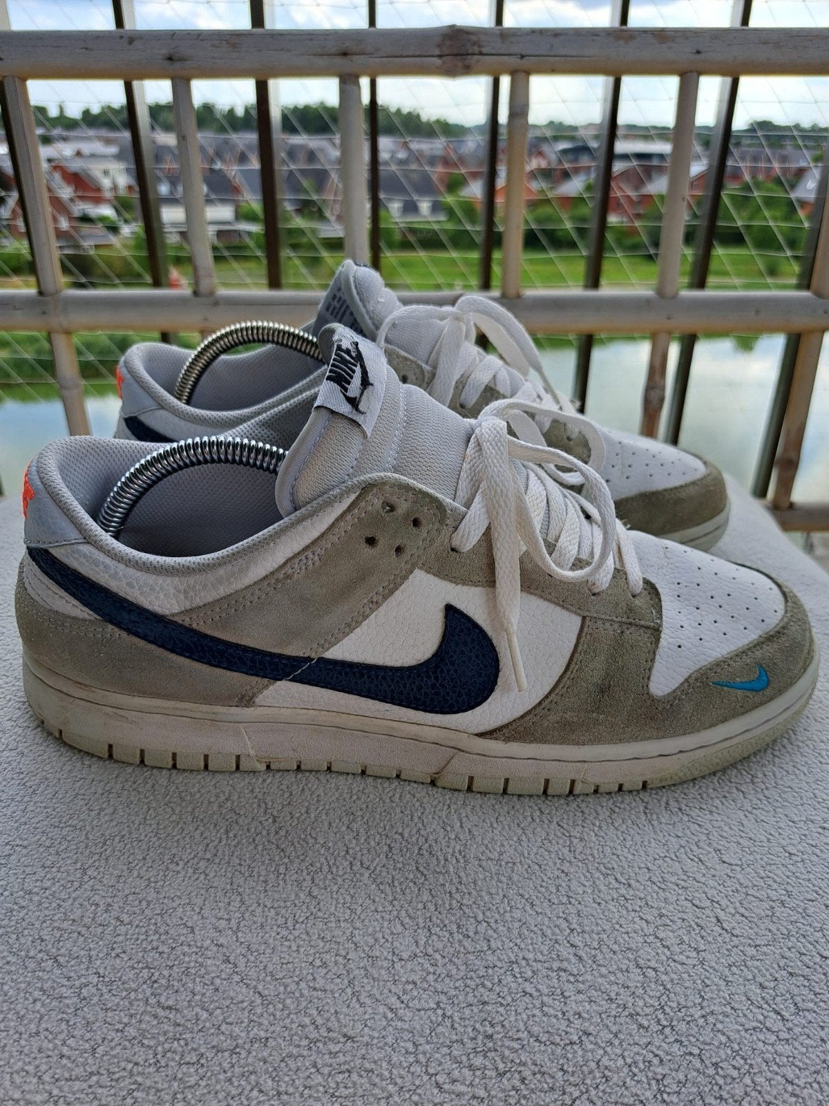 Nike Dunk Low 'Football Grey Midnight Navy' maat 45, Blauw, Nike, Ophalen of Verzenden, Gedragen