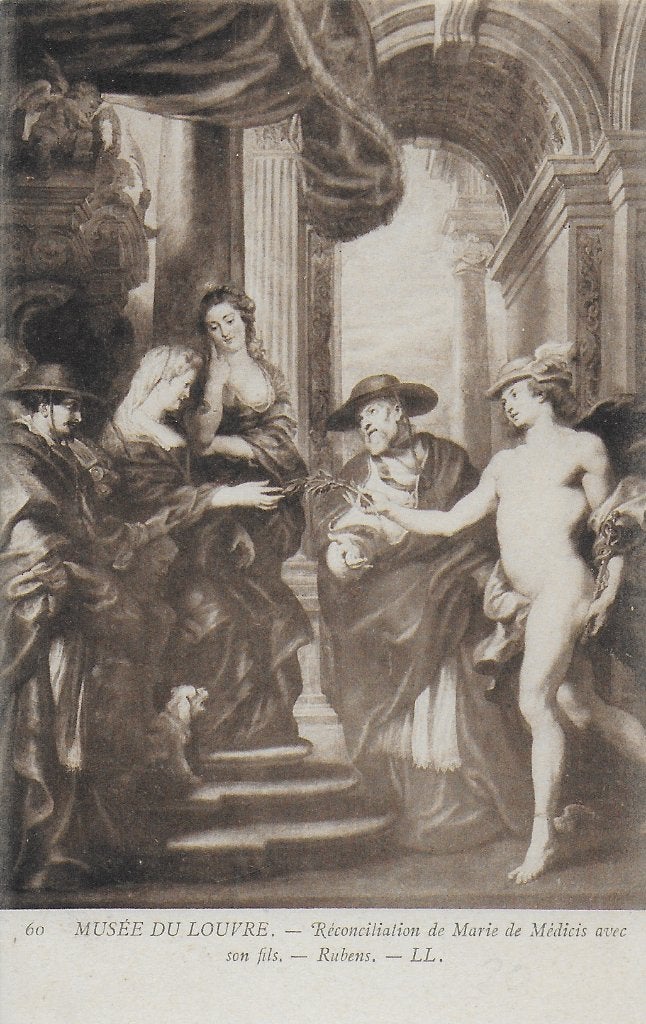 ansichtkaart museum het louvre - rubens - de medici 1028, Verzenden, 1940 tot 1960, Ongelopen