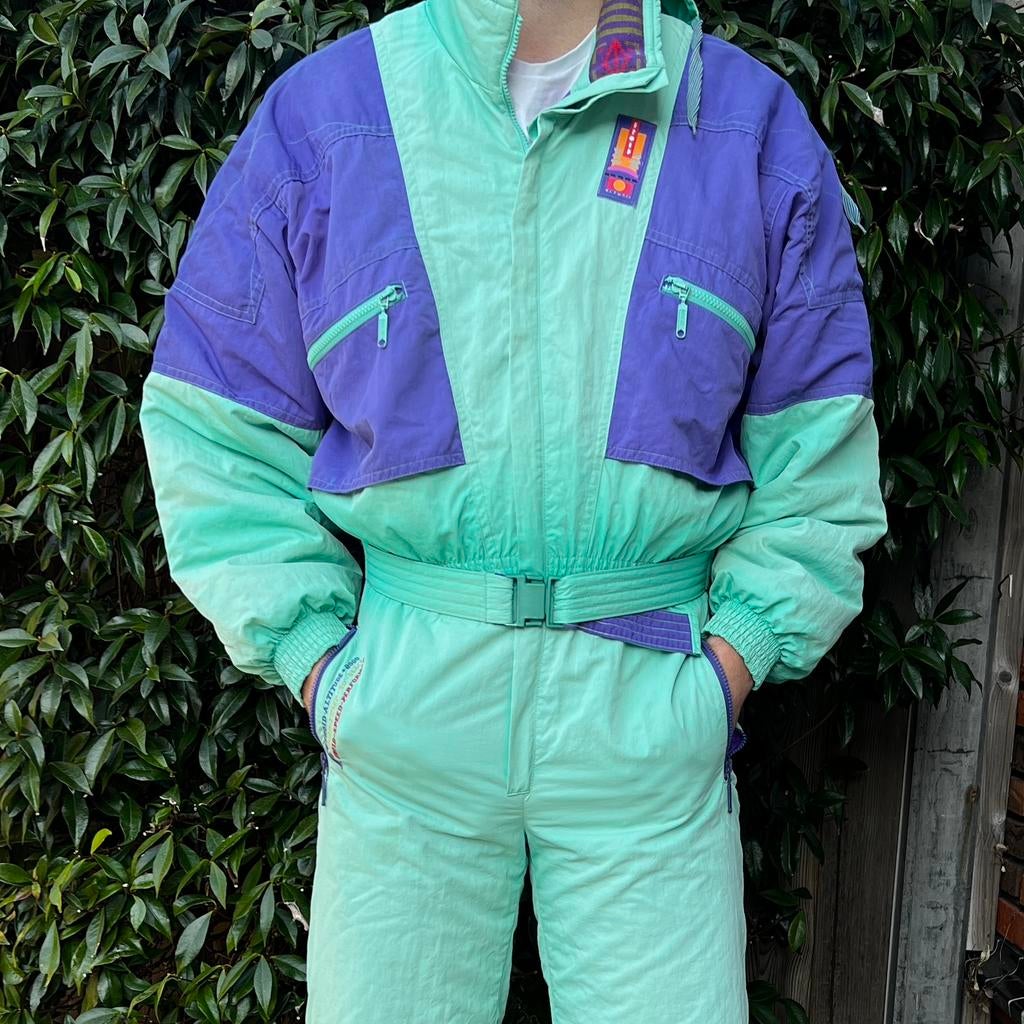 Vintage Retro Skipak (M), Kleding | Dames, Wintersportkleding, Ophalen of Verzenden, Gedragen, Maat 38/40 (M), Pak
