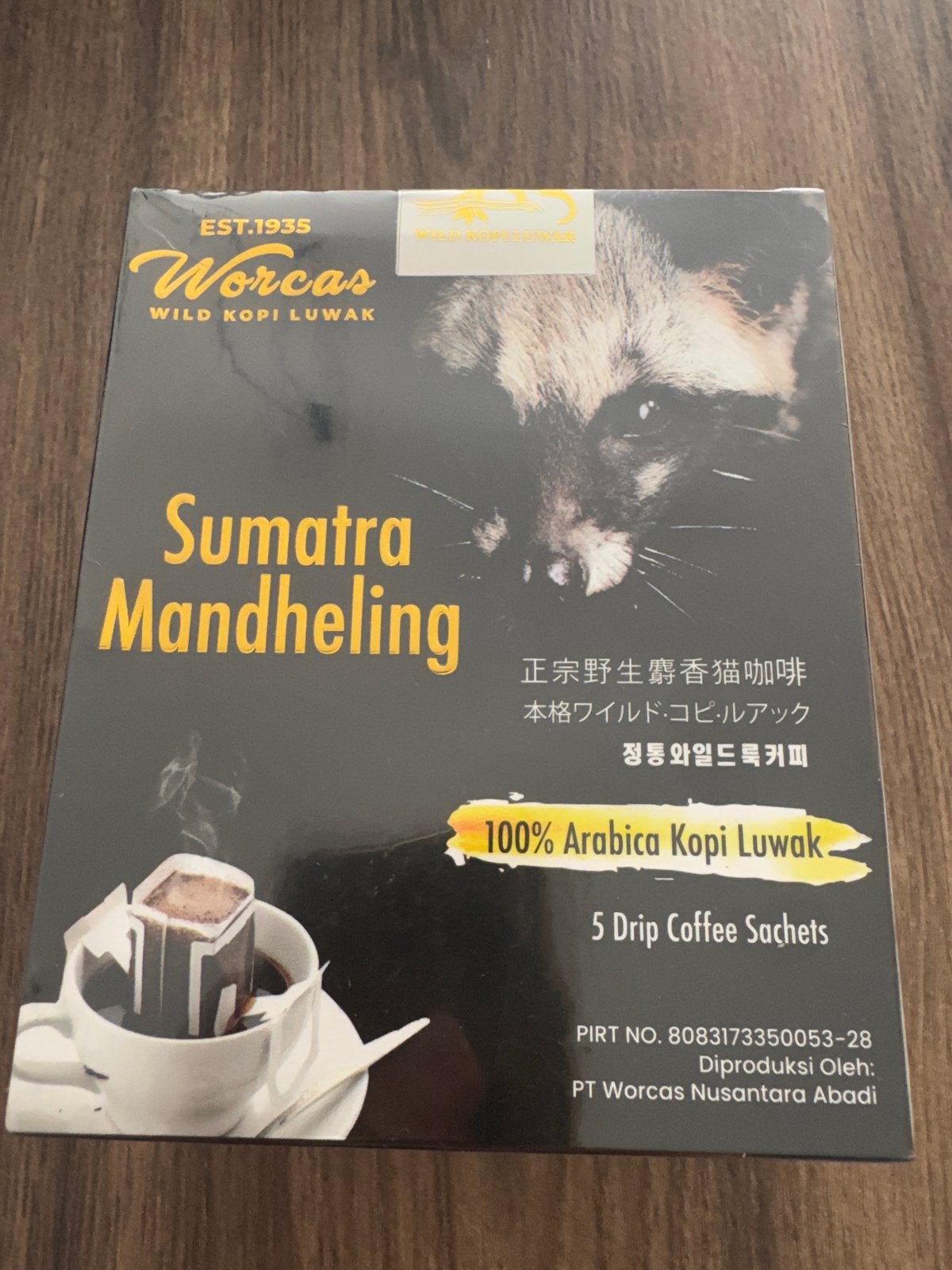 Kopi luwak koffie uit bali, Ophalen of Verzenden