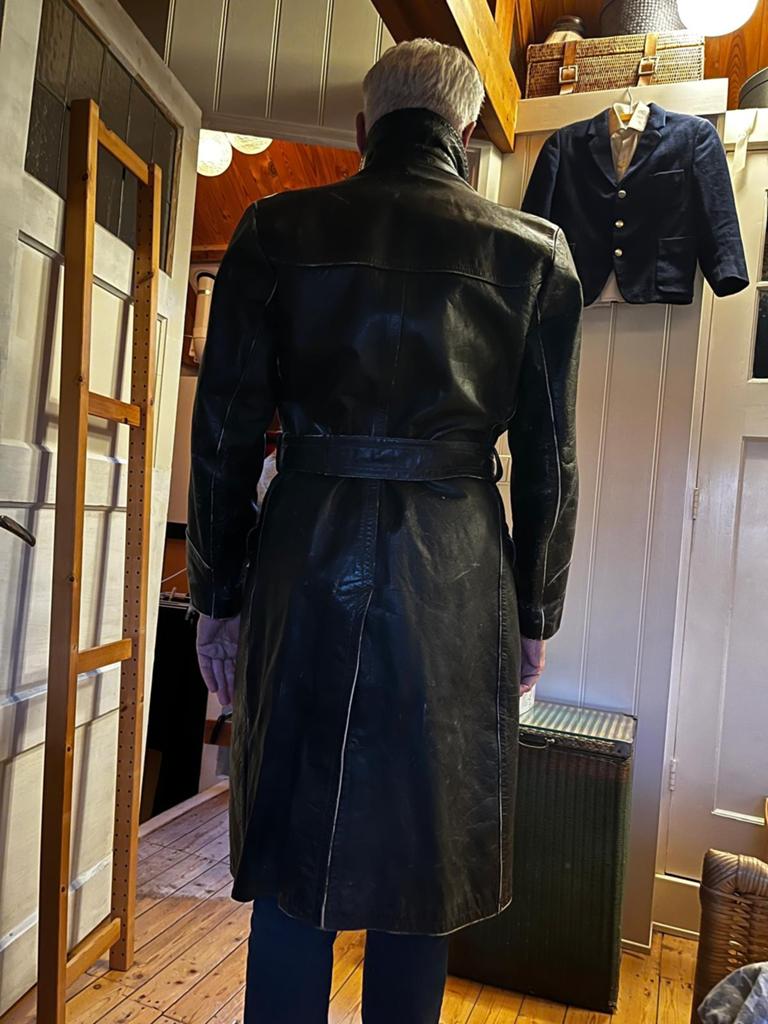 Vintage Leren Jas - Zwart, Maat L, Goede Staat, Ophalen of Verzenden, Jas | leer
