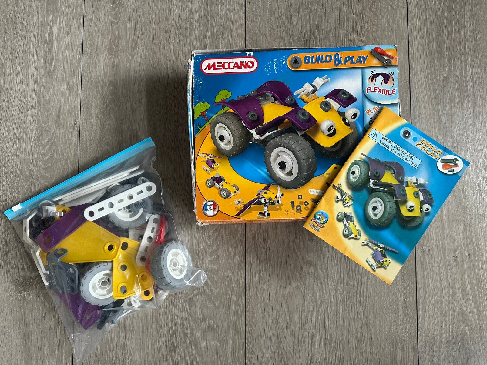 Meccano build en play compleet met boekje in doos., Kinderen en Baby's, Ophalen of Verzenden, Zo goed als nieuw, Bouwen