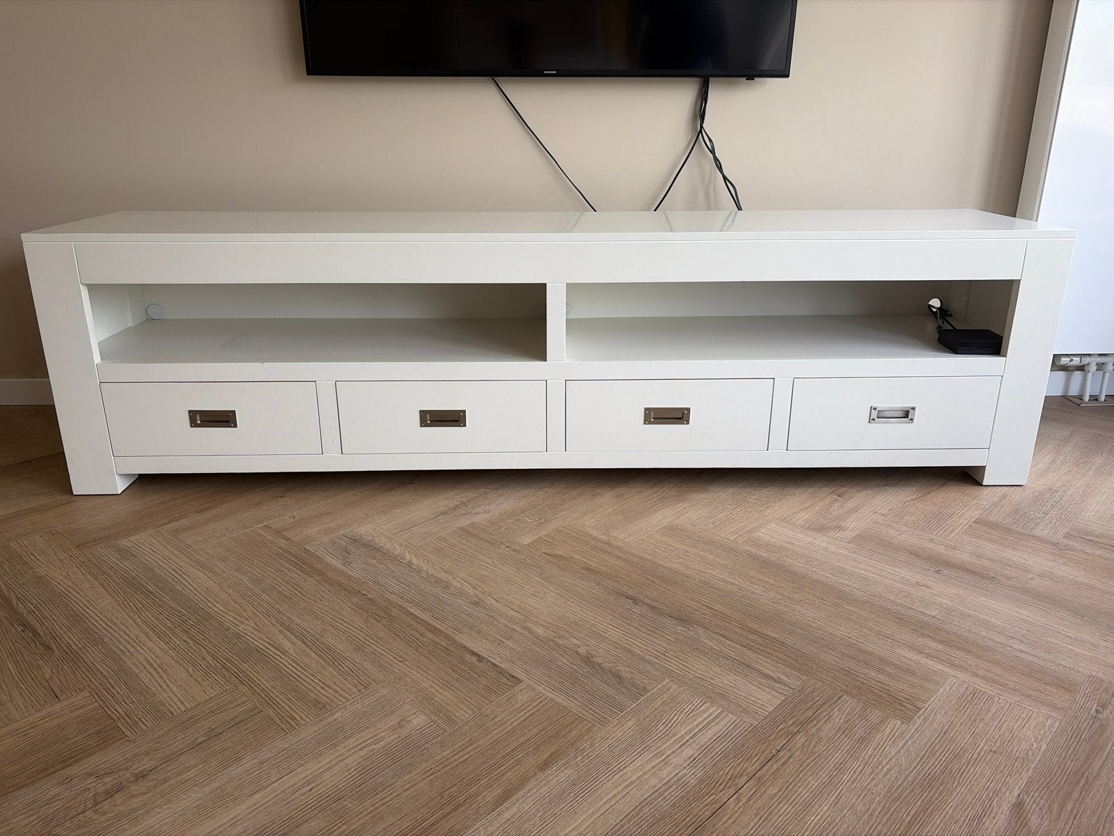 Troubadour TV-meubel - 214x45x57 cm, Ophalen, Gebruikt, 200 cm of meer, Minder dan 100 cm