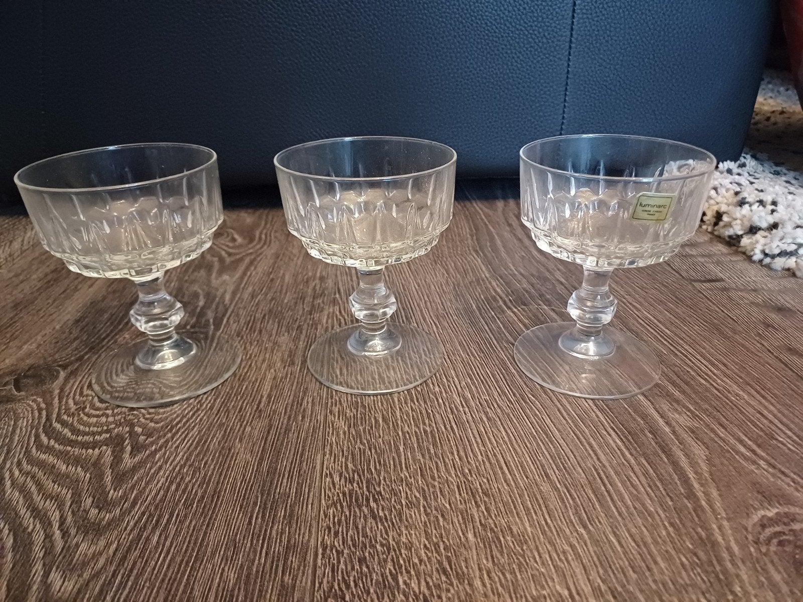Set van 3 Luminarc ijscoupes/dessertglazen, Ophalen of Verzenden