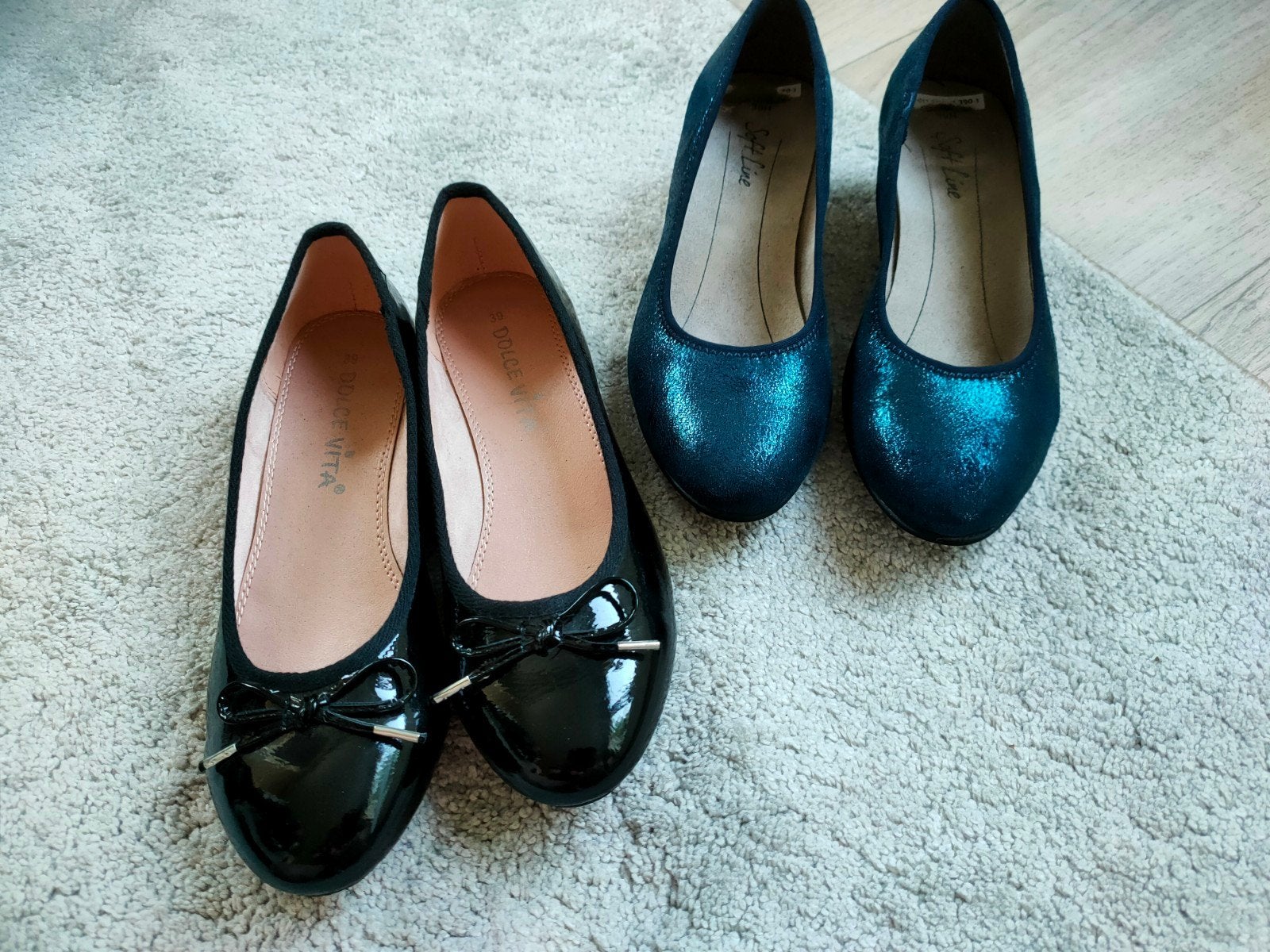 zwarte ballerina schoenen en blauwe pump met glitter, maat, Ophalen, Zo goed als nieuw, Blauw