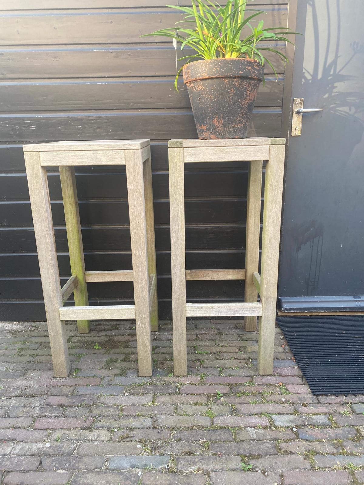 Planten tafels voor in de tuin . Van duurzaam teakhout., Tuin en Terras, Ophalen of Verzenden, Gebruikt