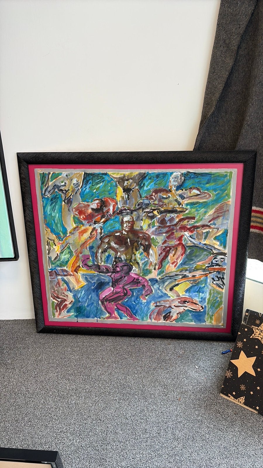 Groot abstract figuratief kunstwerk, Ophalen