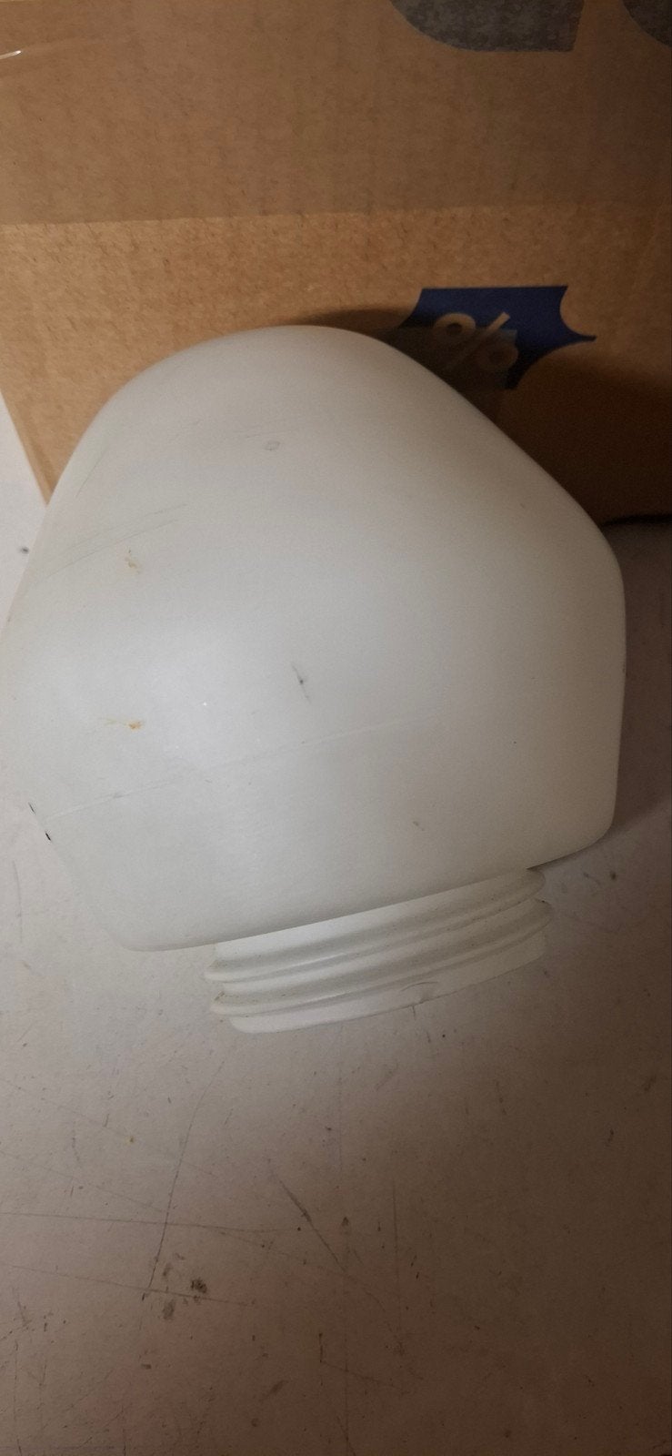 Witte kunststof lampenkap - Gebruikt 16.cm, Gebruikt, Overige typen, Wit, Rond
