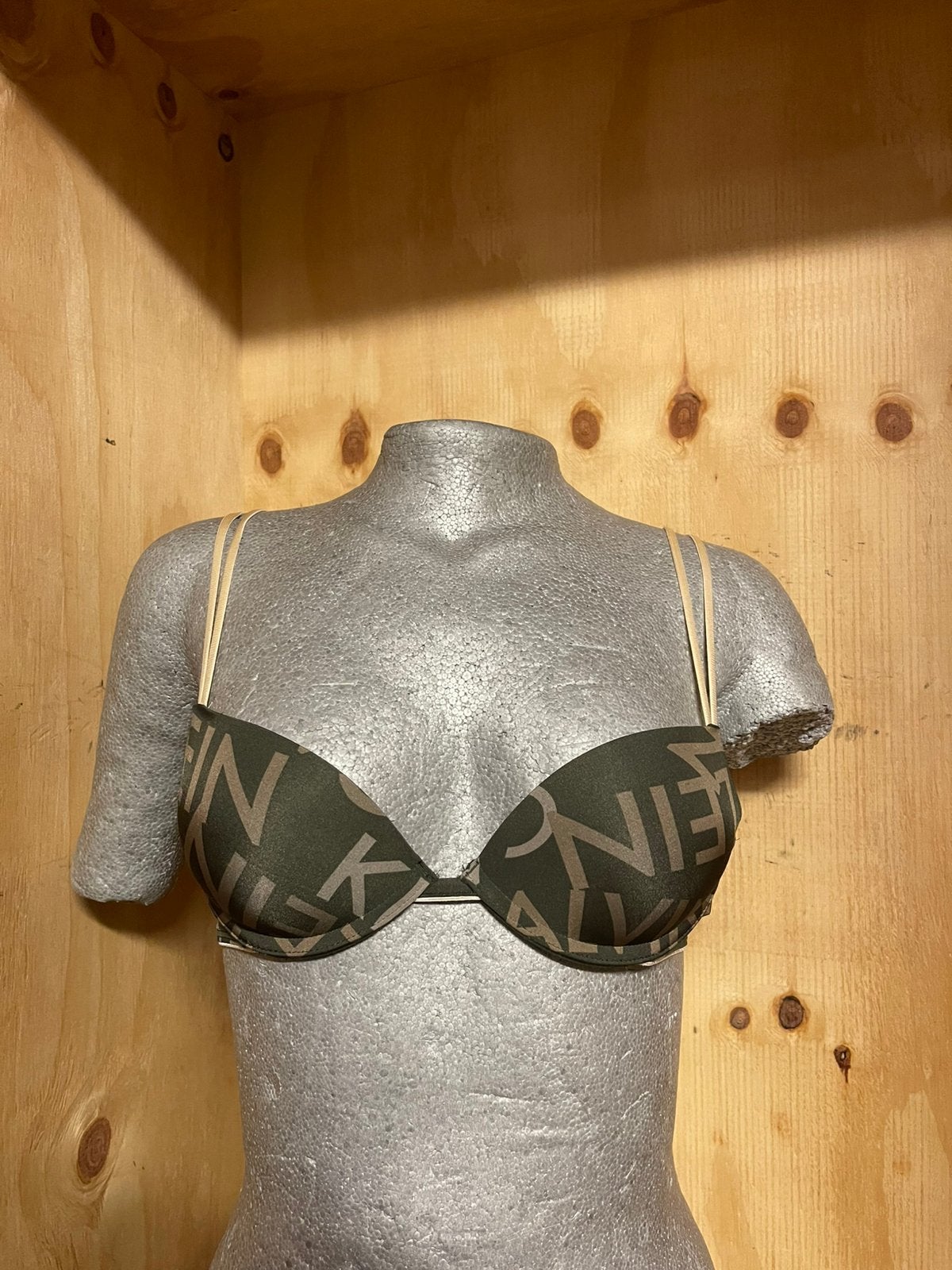 Calvin klein bh maat 75a met vaste push up, Verzenden, Groen, BH