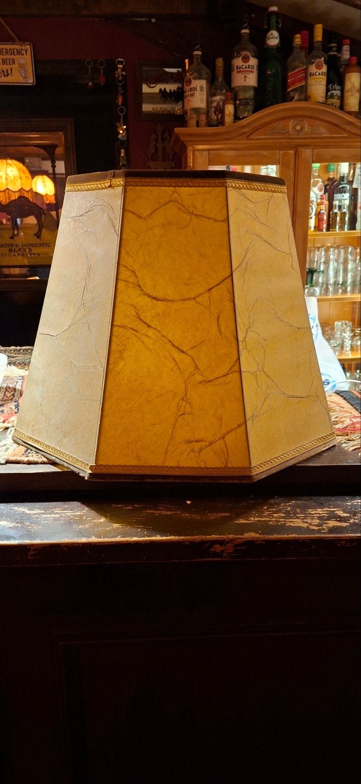 Varkensblaas lampenkap (hanglamp), Antiek en Kunst, Antiek | Lampen, Ophalen of Verzenden