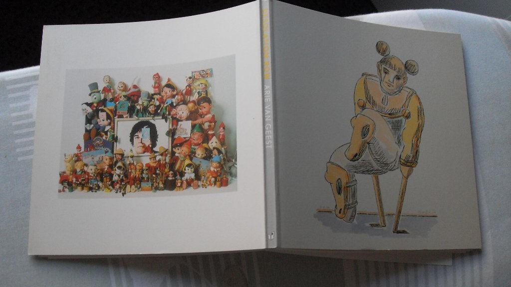 ARIE VAN GEEST ;gesigneerde prent, en boek/goedkoop, Antiek en Kunst, Gesigneerd, Ophalen of Verzenden, Zeefdruk