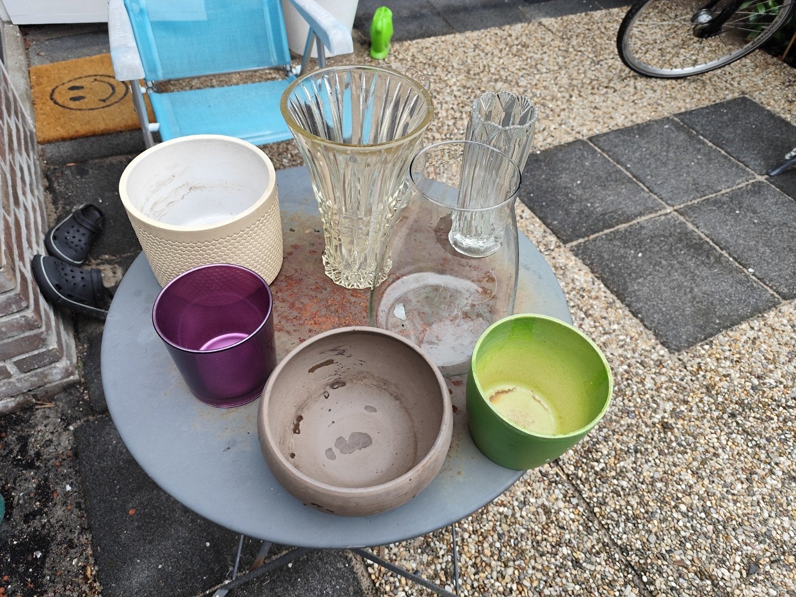 vazen en bloempotten, Ophalen, Rond, Aardewerk, Minder dan 40 cm