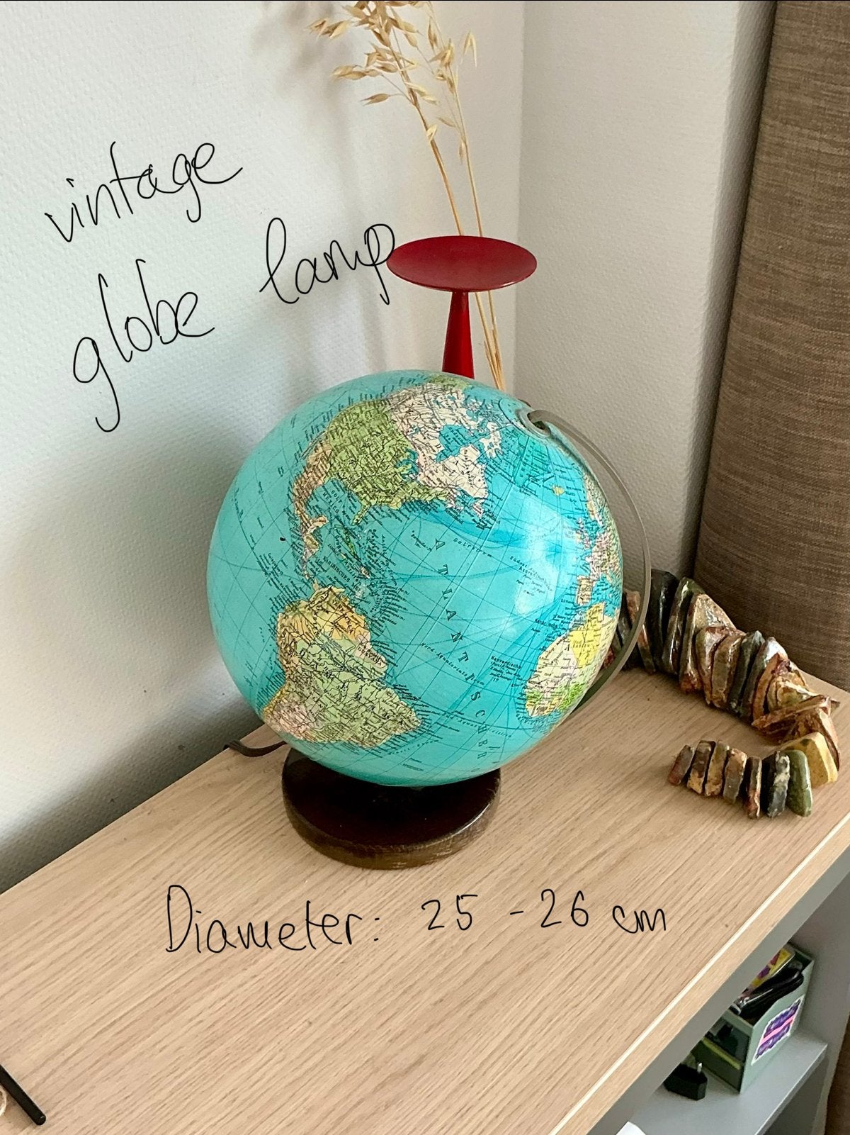Vintage Globe Lamp - Unieke Verlichting, Antiek en Kunst, Ophalen