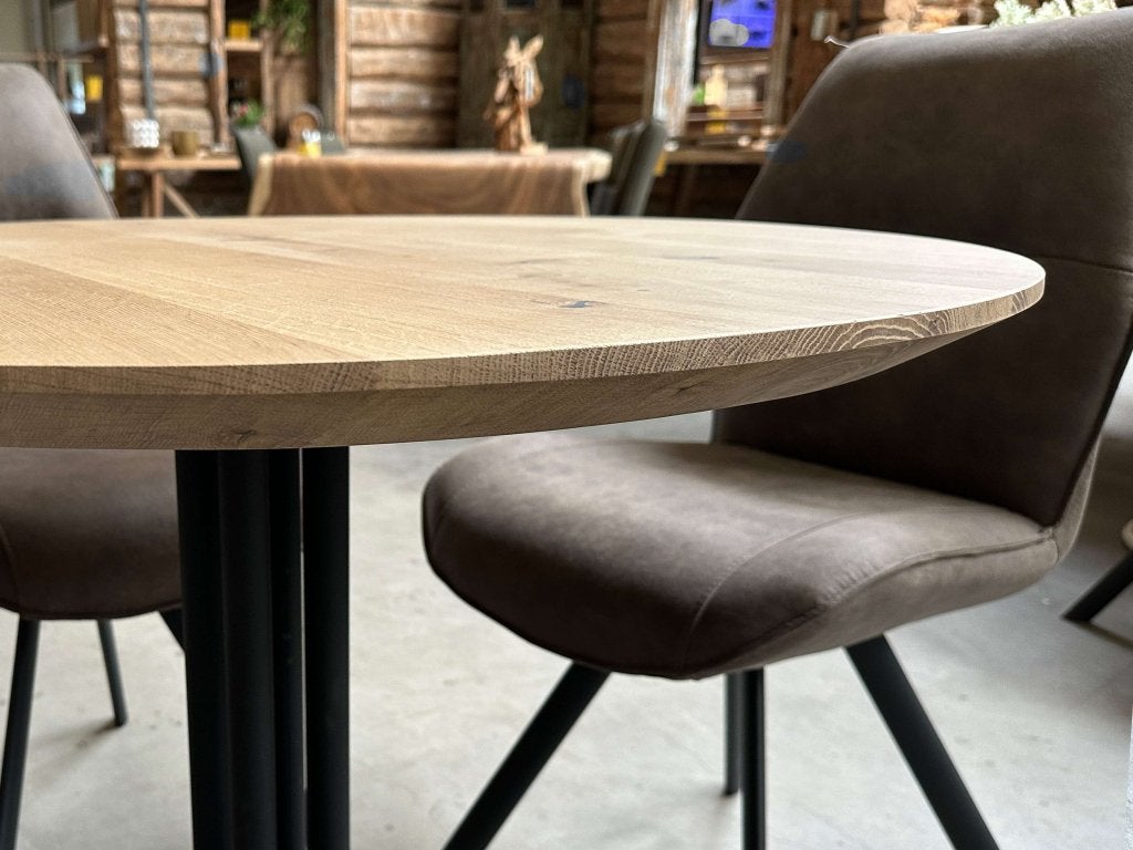 Horeca tafelblad | Facet / Verjongd | Massief Eiken, Niet ingevuld, Tafelpoot, 50 tot 100 cm, Verzenden